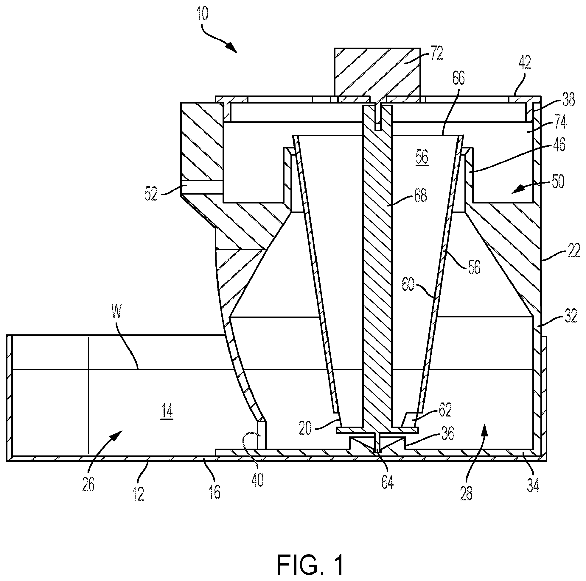 Patent US12137677 — Centrifugal pump pet water fountain — Figure 1