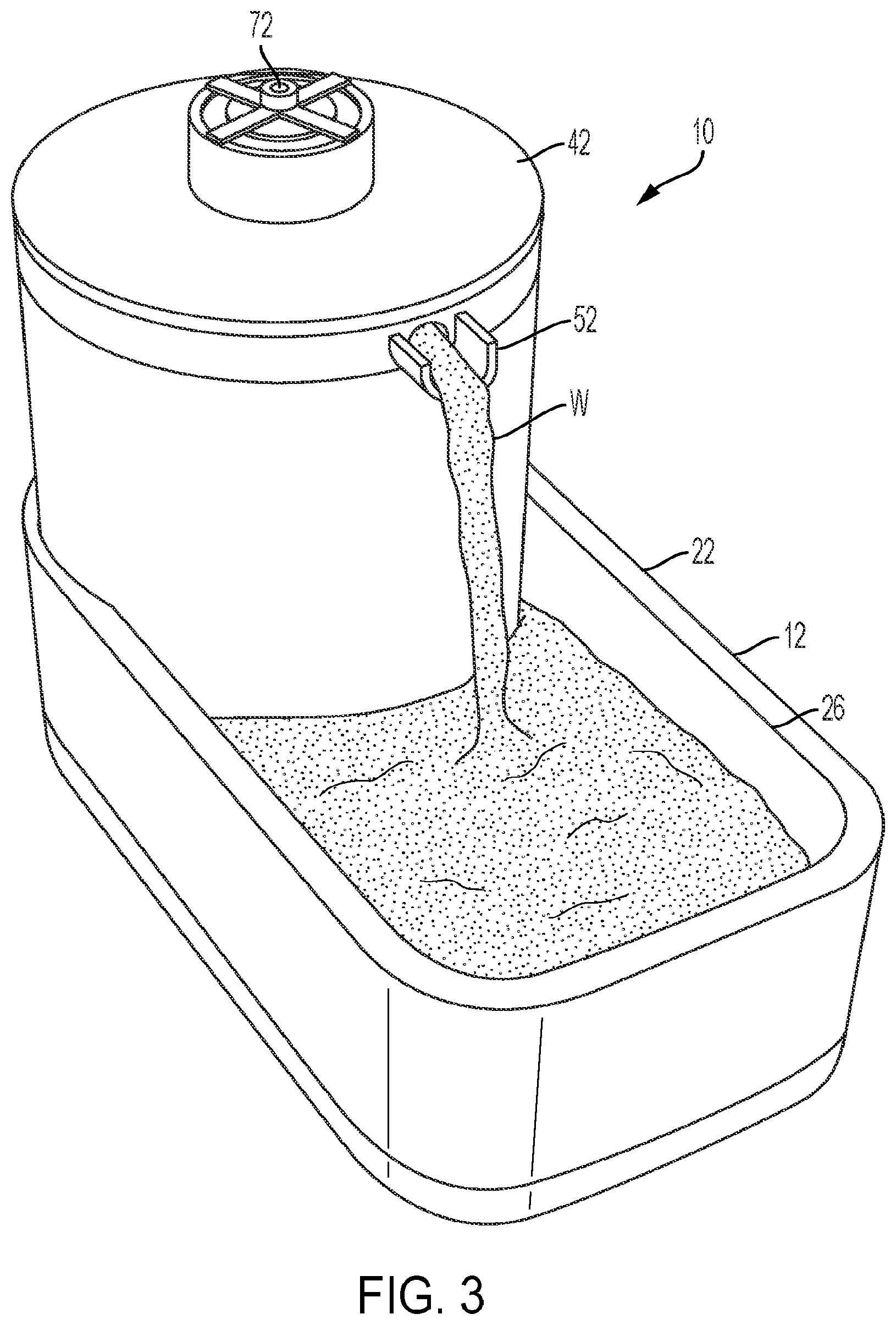 Patent US12137677 Figure 3 – Centrifugal pump pet water fountain
