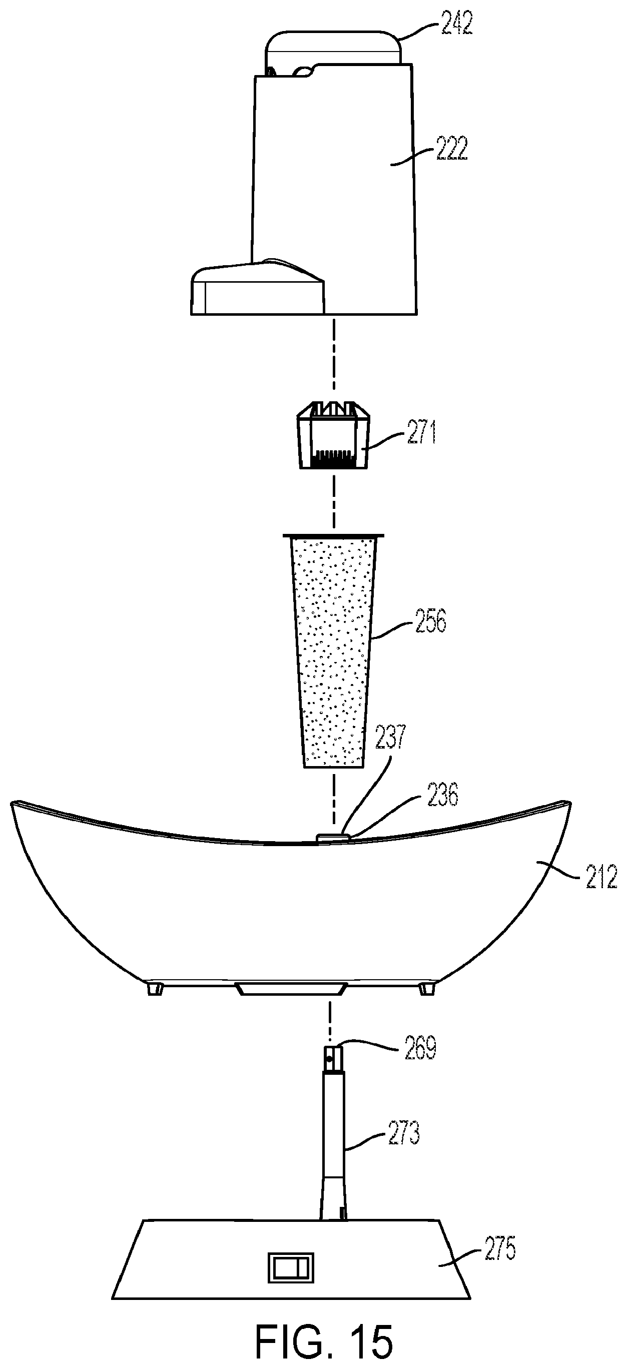 Patent US12137677 Figure 8 – Centrifugal pump pet water fountain