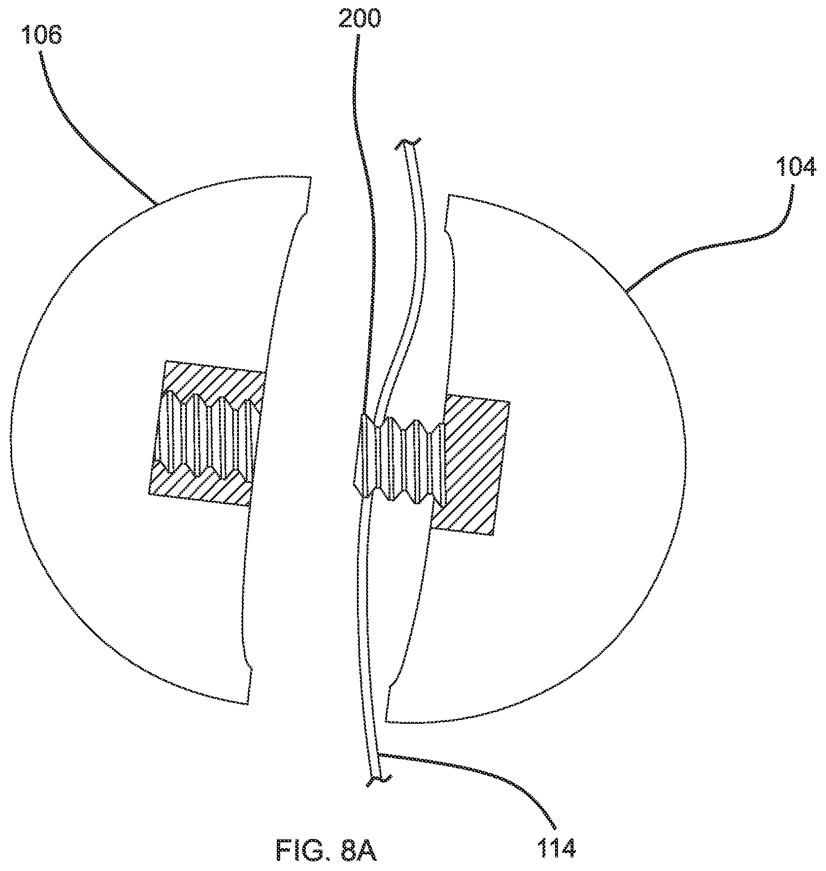 Patent US12137678 Figure 8 – Indicator with internal attachment mechanism