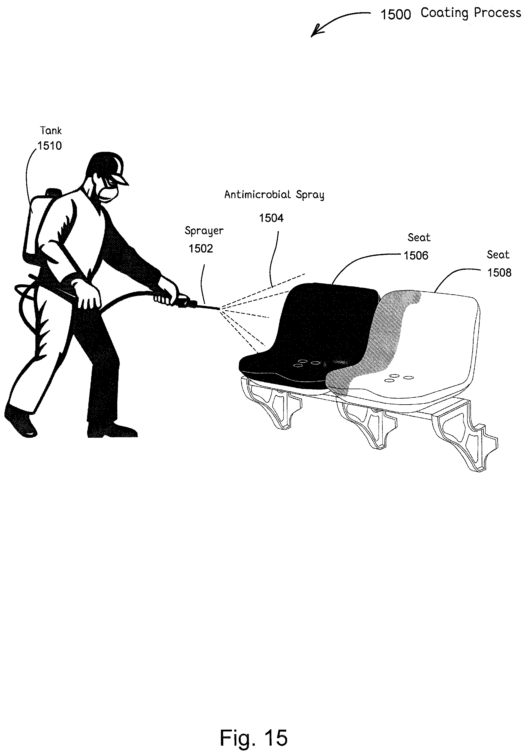 Patent US12137685 Figure 15 – Antimicrobial laminates and coatings indicating efficacy
