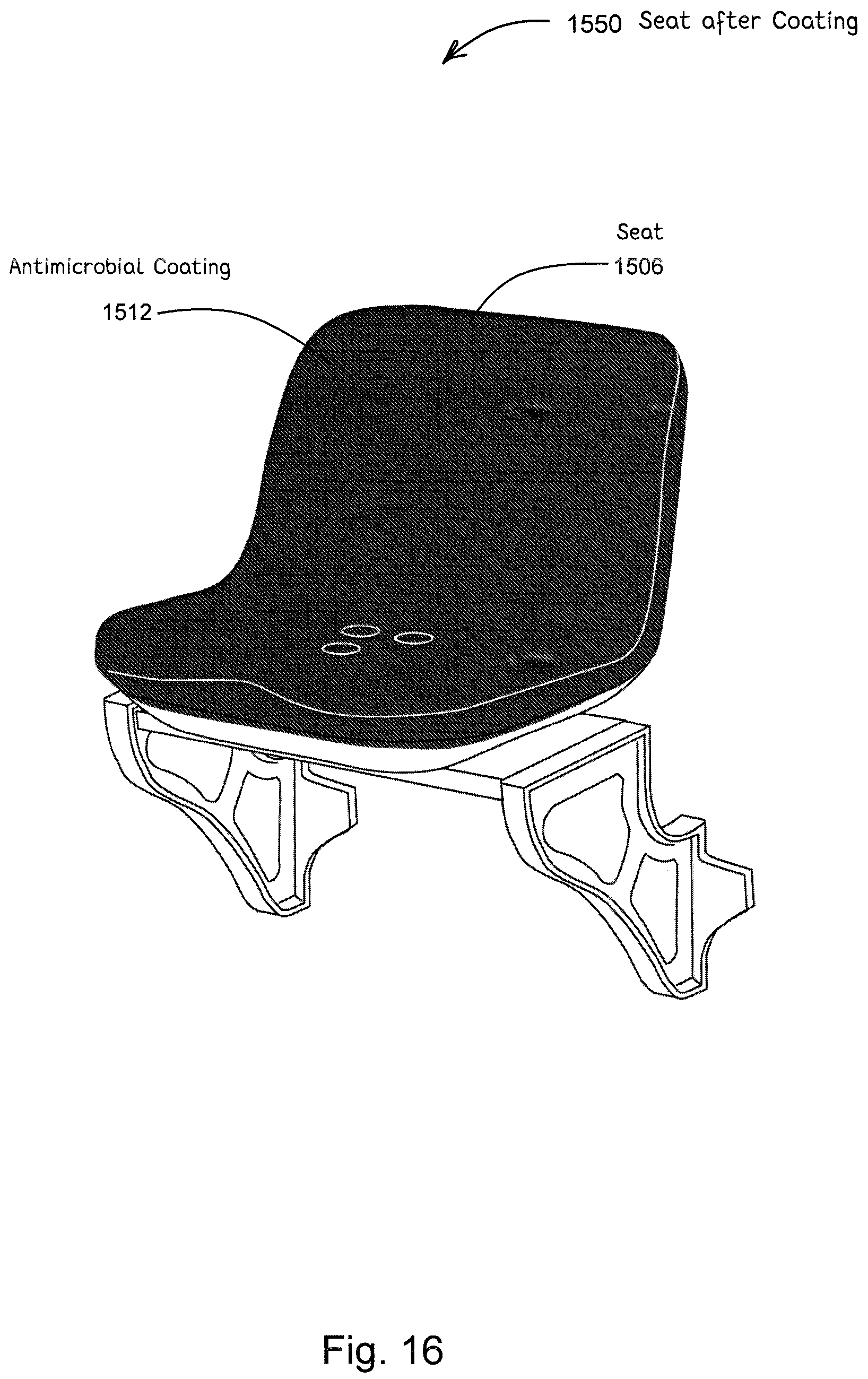 Patent US12137685 Figure 16 – Antimicrobial laminates and coatings indicating efficacy