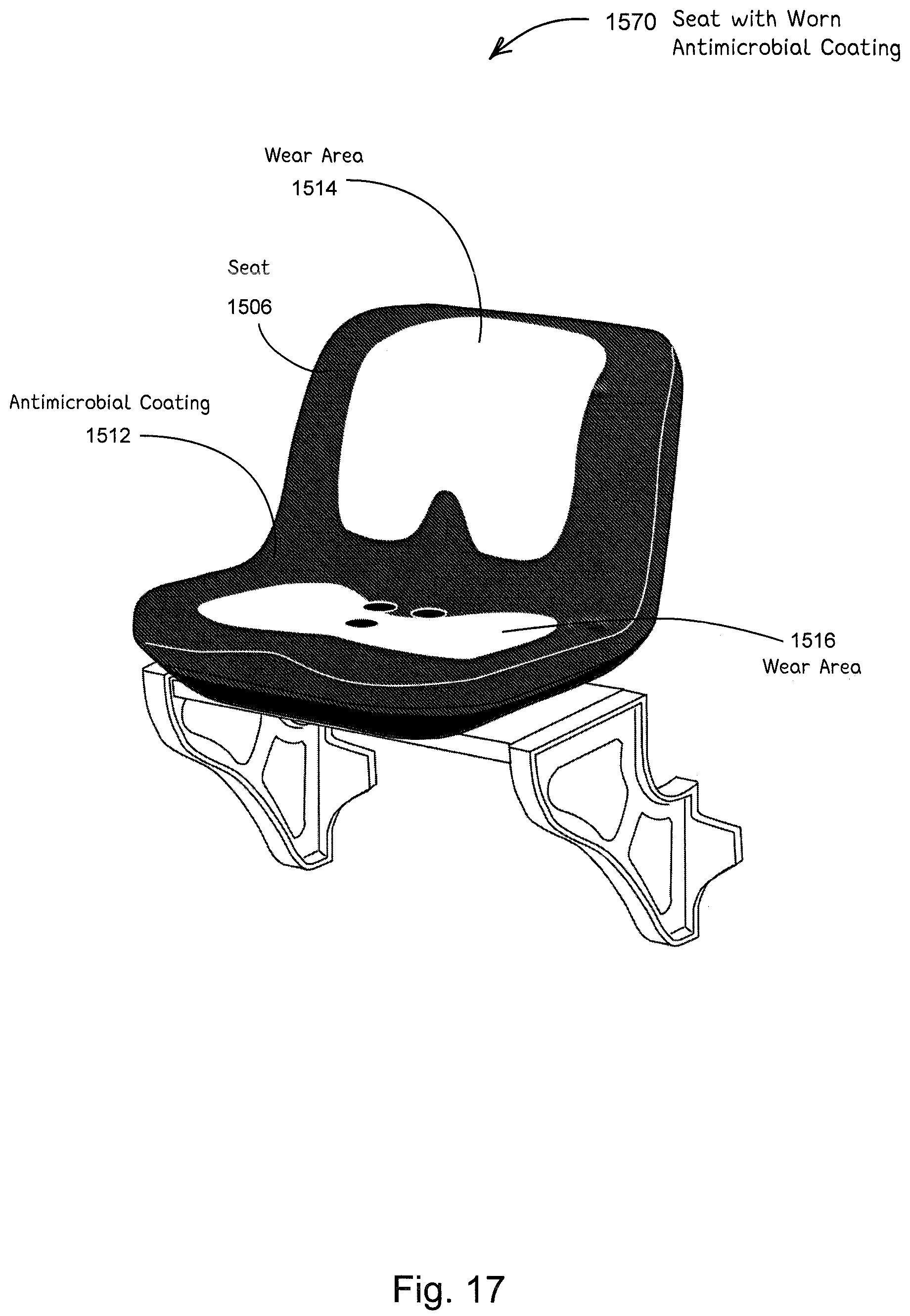 Patent US12137685 Figure 17 – Antimicrobial laminates and coatings indicating efficacy
