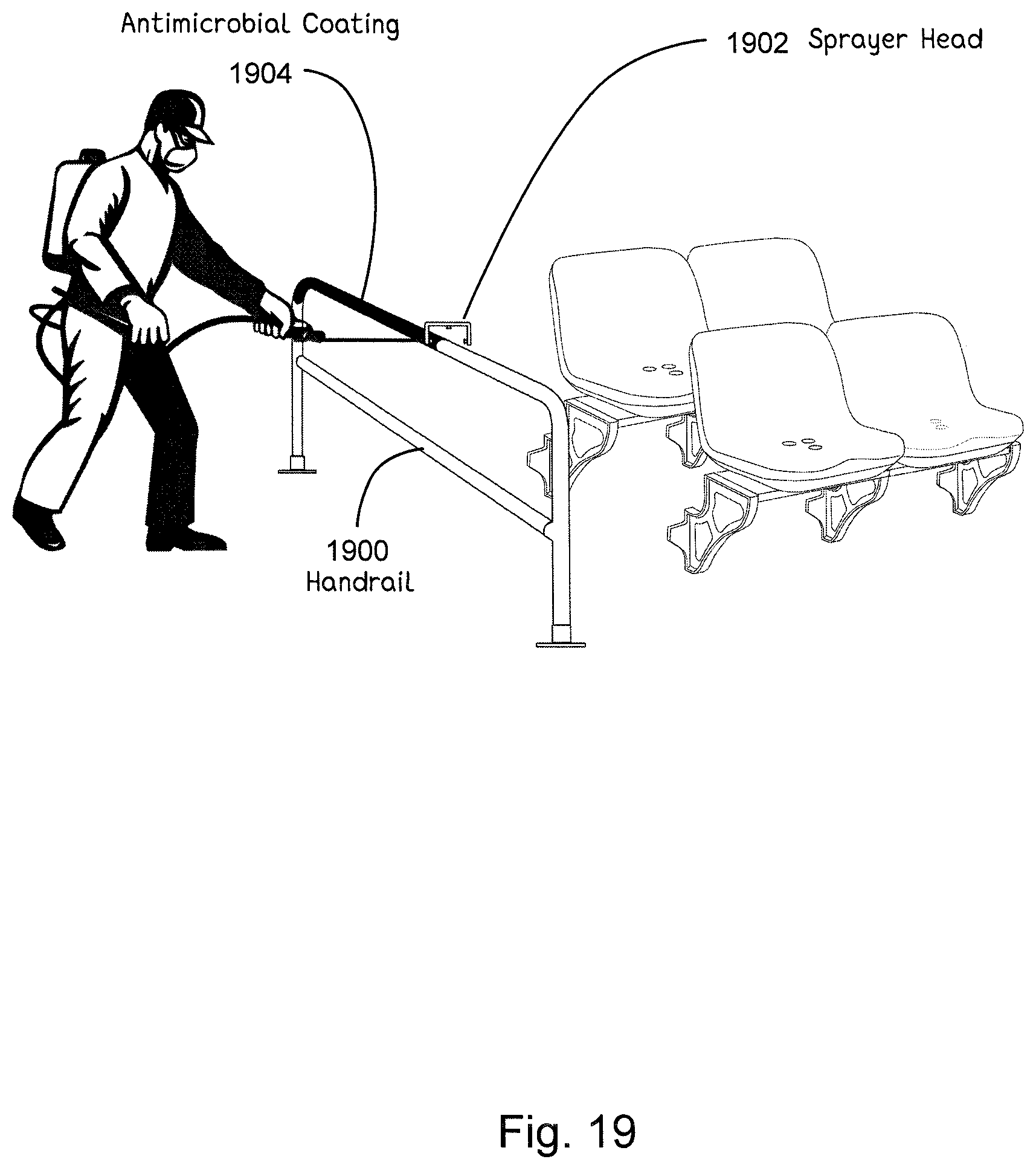 Patent US12137685 Figure 19 – Antimicrobial laminates and coatings indicating efficacy