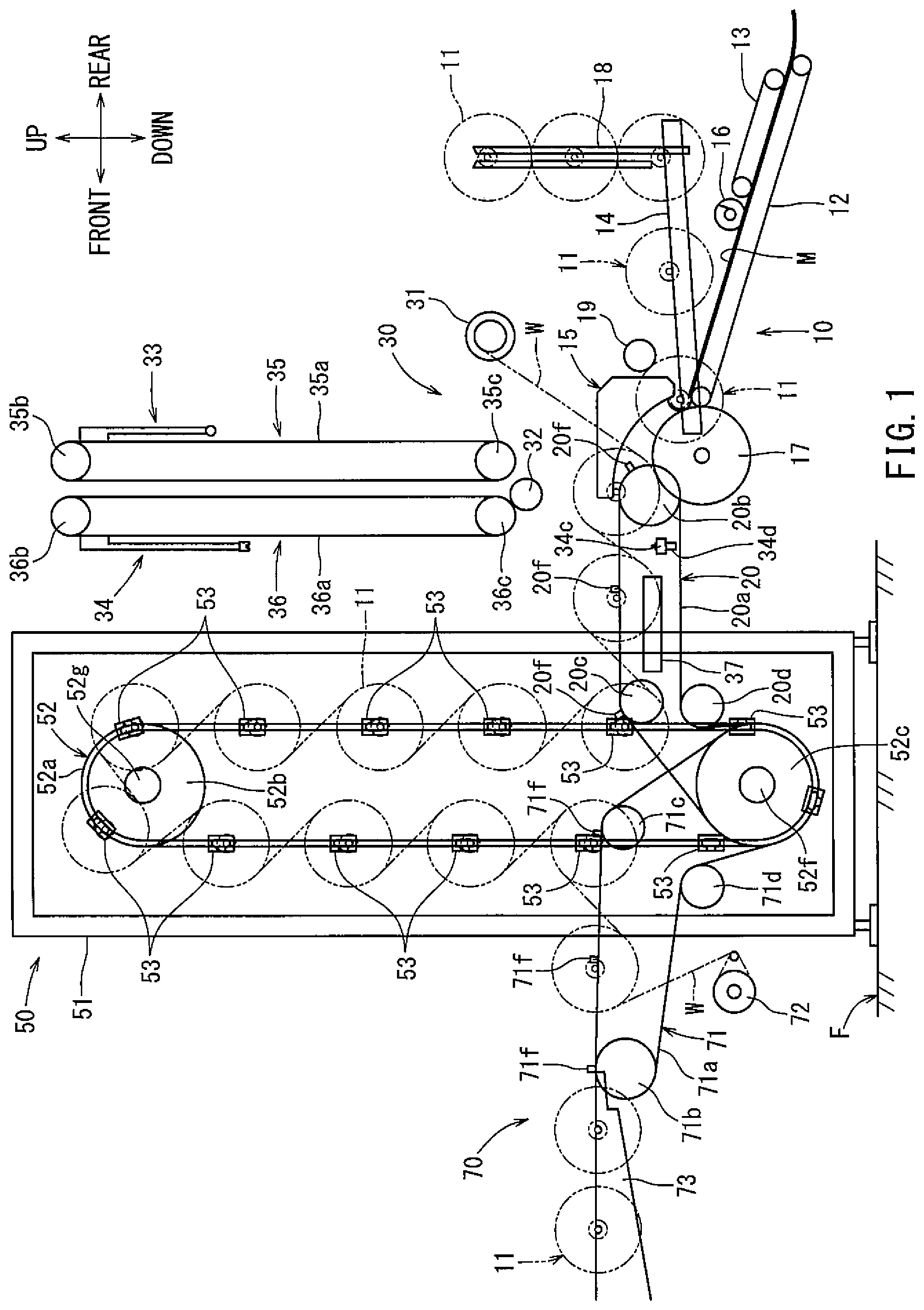 Patent US12137693 — Method and machine for aging a noodle strip — Figure 1