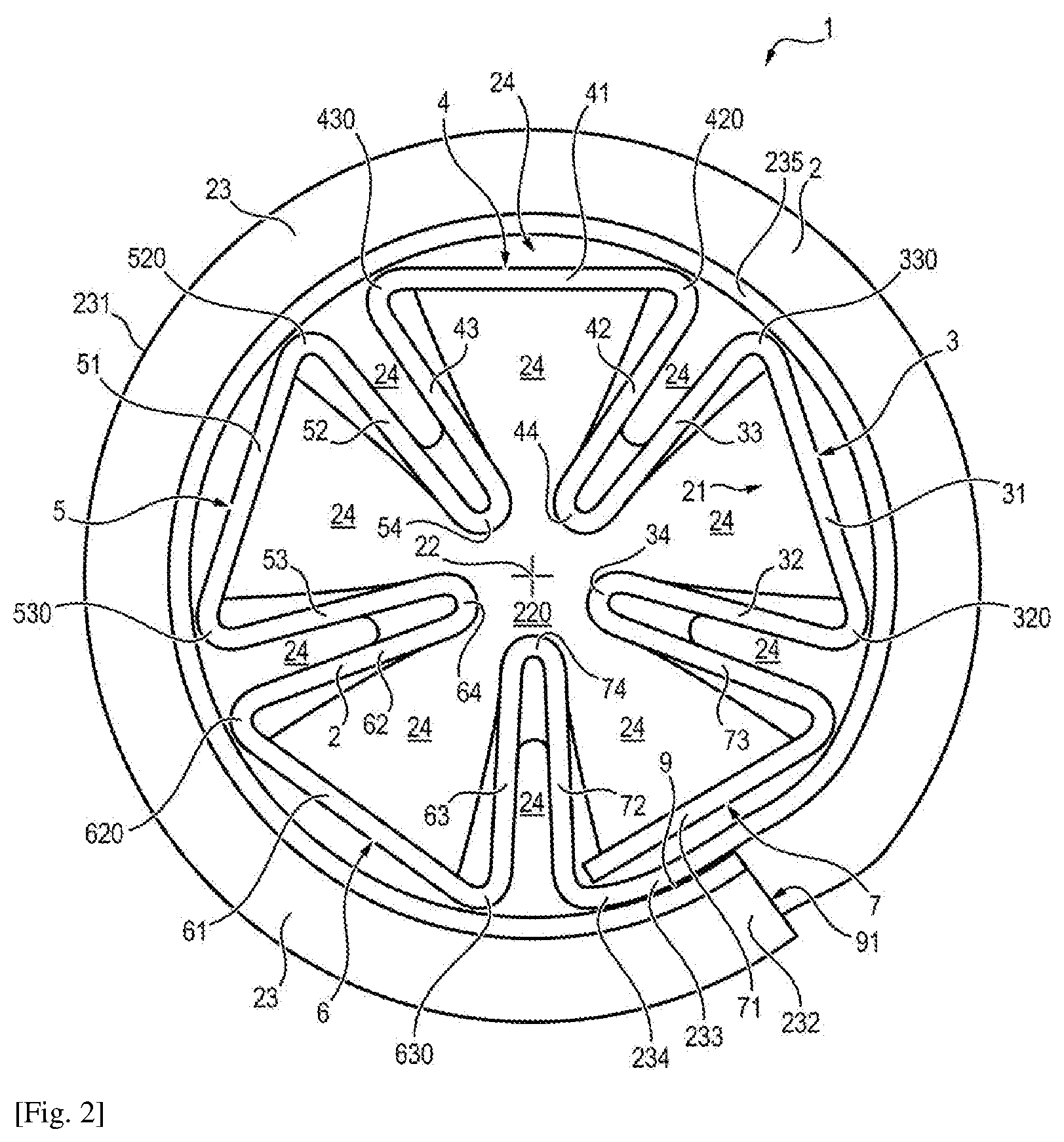 Patent US12137728 Figure 2 – Cardboard filter for cigarettes, cigarette and manufacturing method thereof