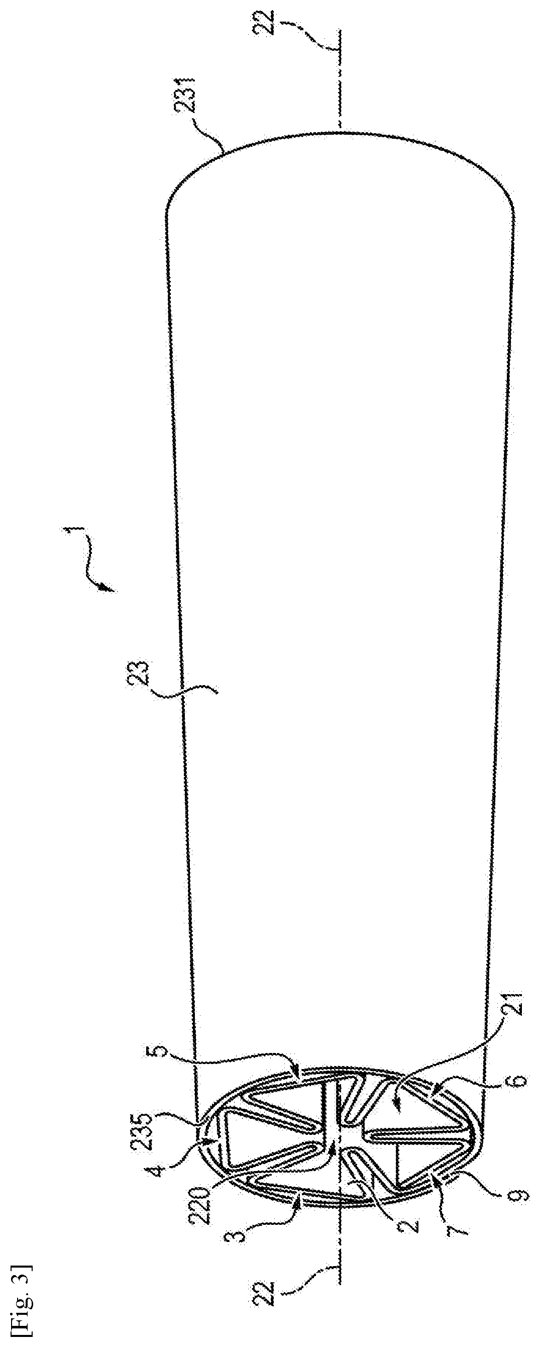 Patent US12137728 Figure 3 – Cardboard filter for cigarettes, cigarette and manufacturing method thereof