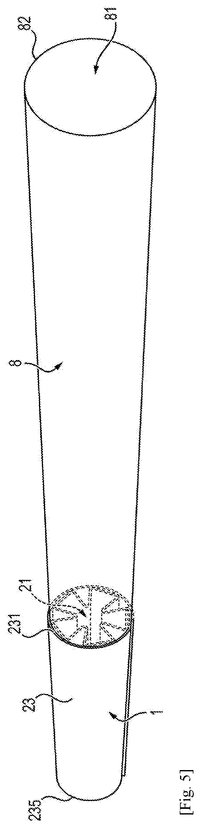 Patent US12137728 Figure 5 – Cardboard filter for cigarettes, cigarette and manufacturing method thereof