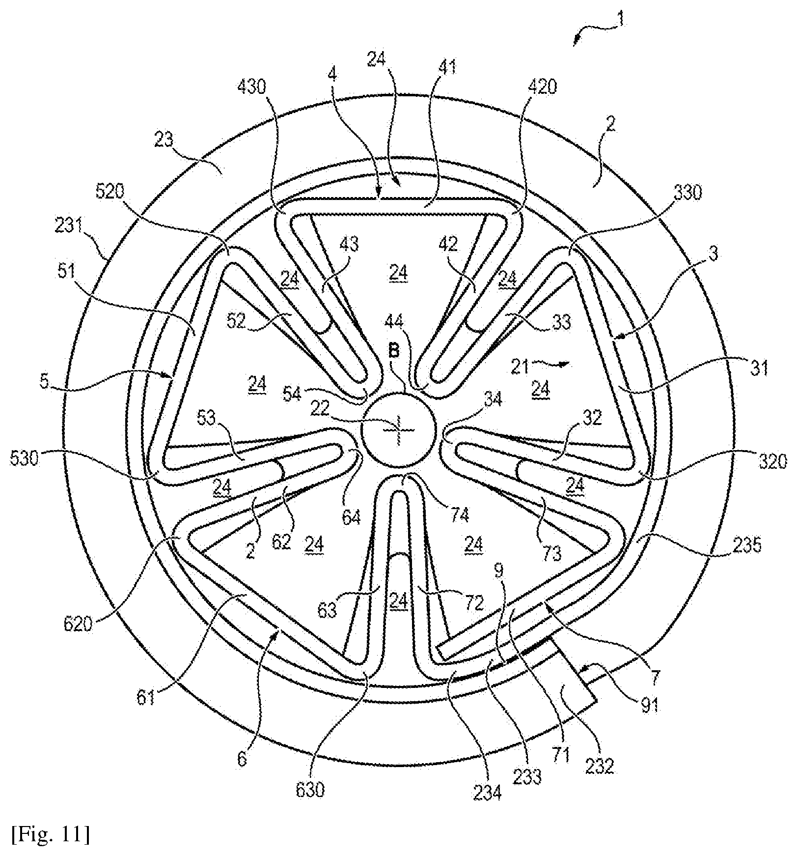 Patent US12137728 Figure 11 – Cardboard filter for cigarettes, cigarette and manufacturing method thereof