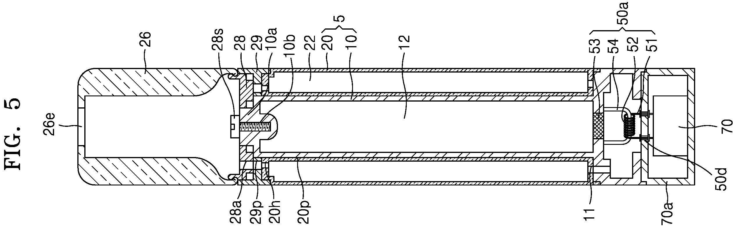 Patent US12137735 Figure 5 – Aerosol delivering device and aerosol generating device including the same