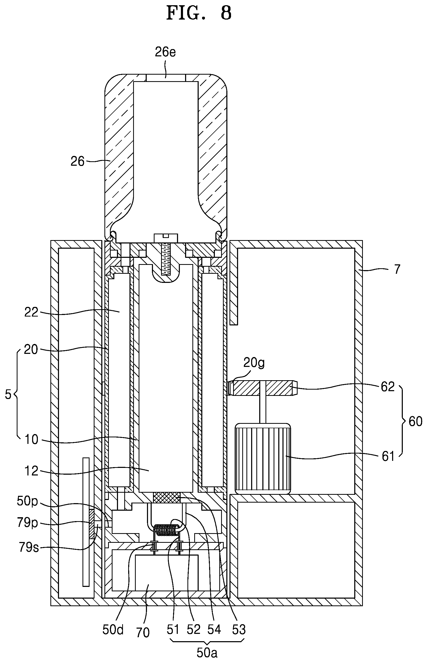 Patent US12137735 Figure 8 – Aerosol delivering device and aerosol generating device including the same
