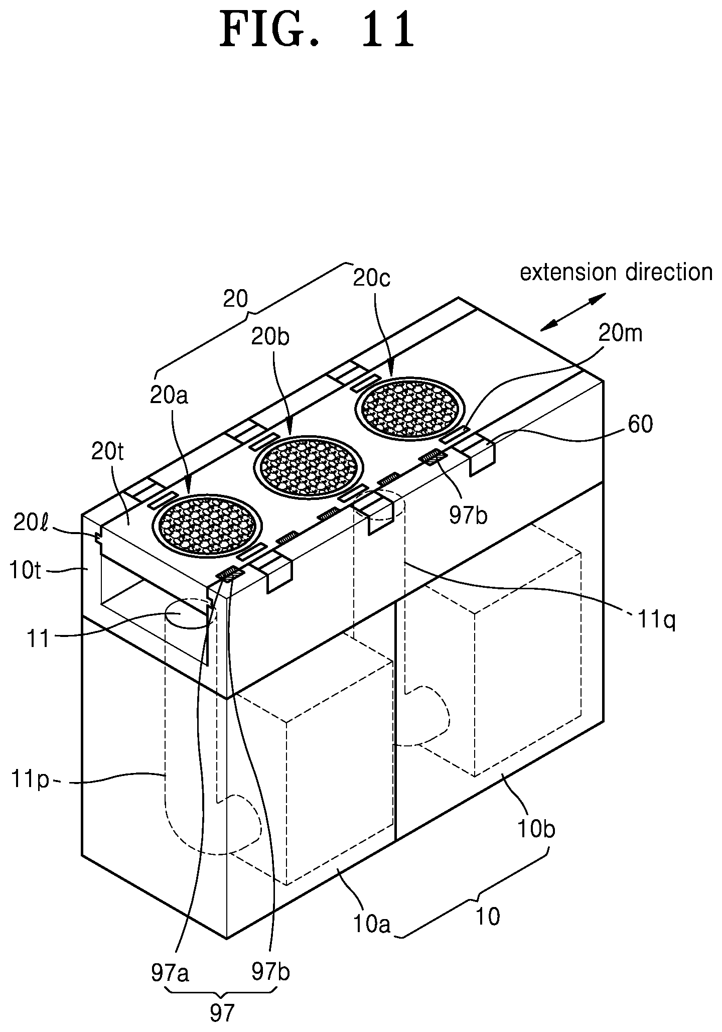 Patent US12137738 Figure 11 – Aerosol generating device with movably coupled cartridges