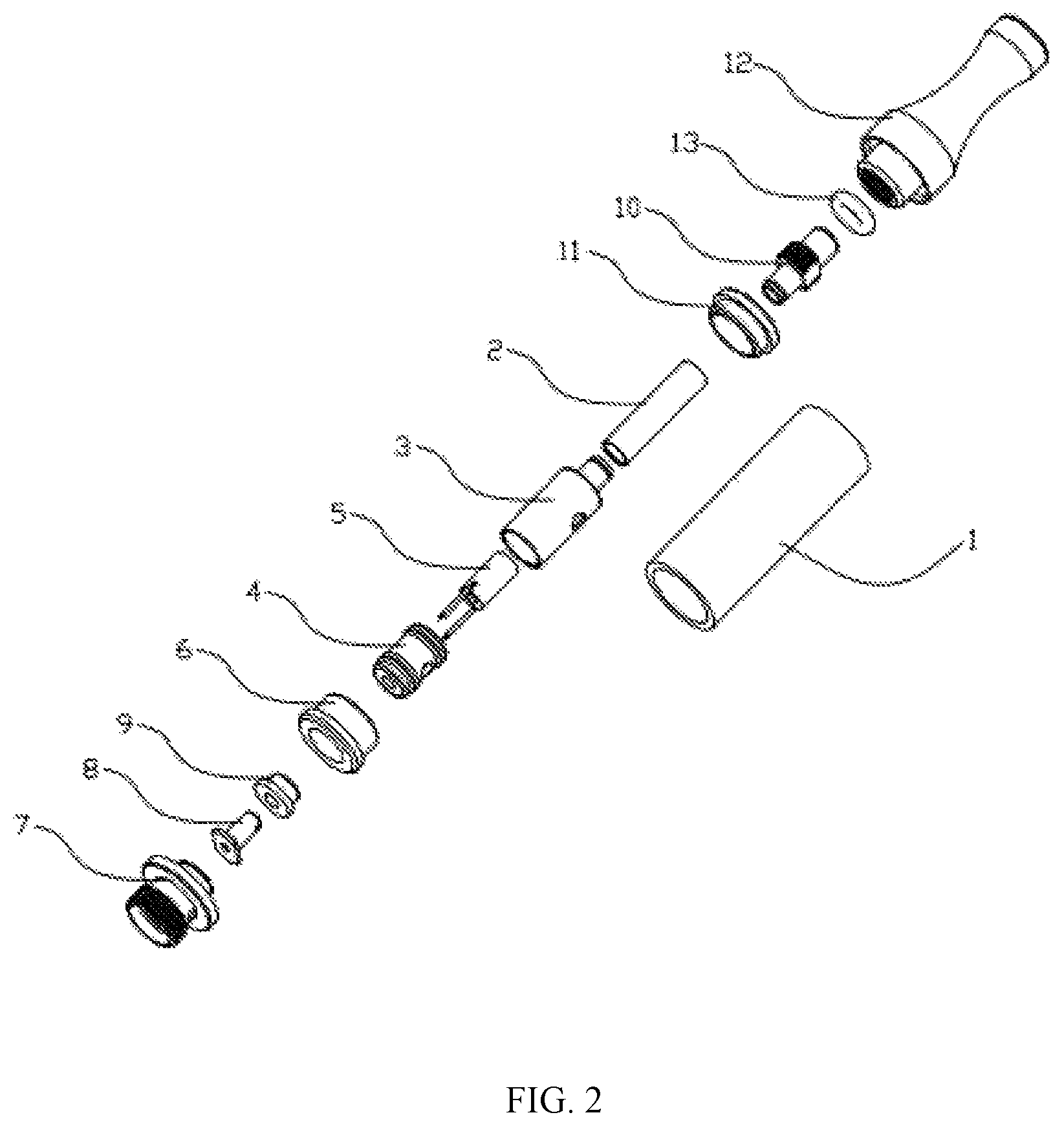 Patent US12137741 Figure 2 – Atomizer and electronic cigarette having same