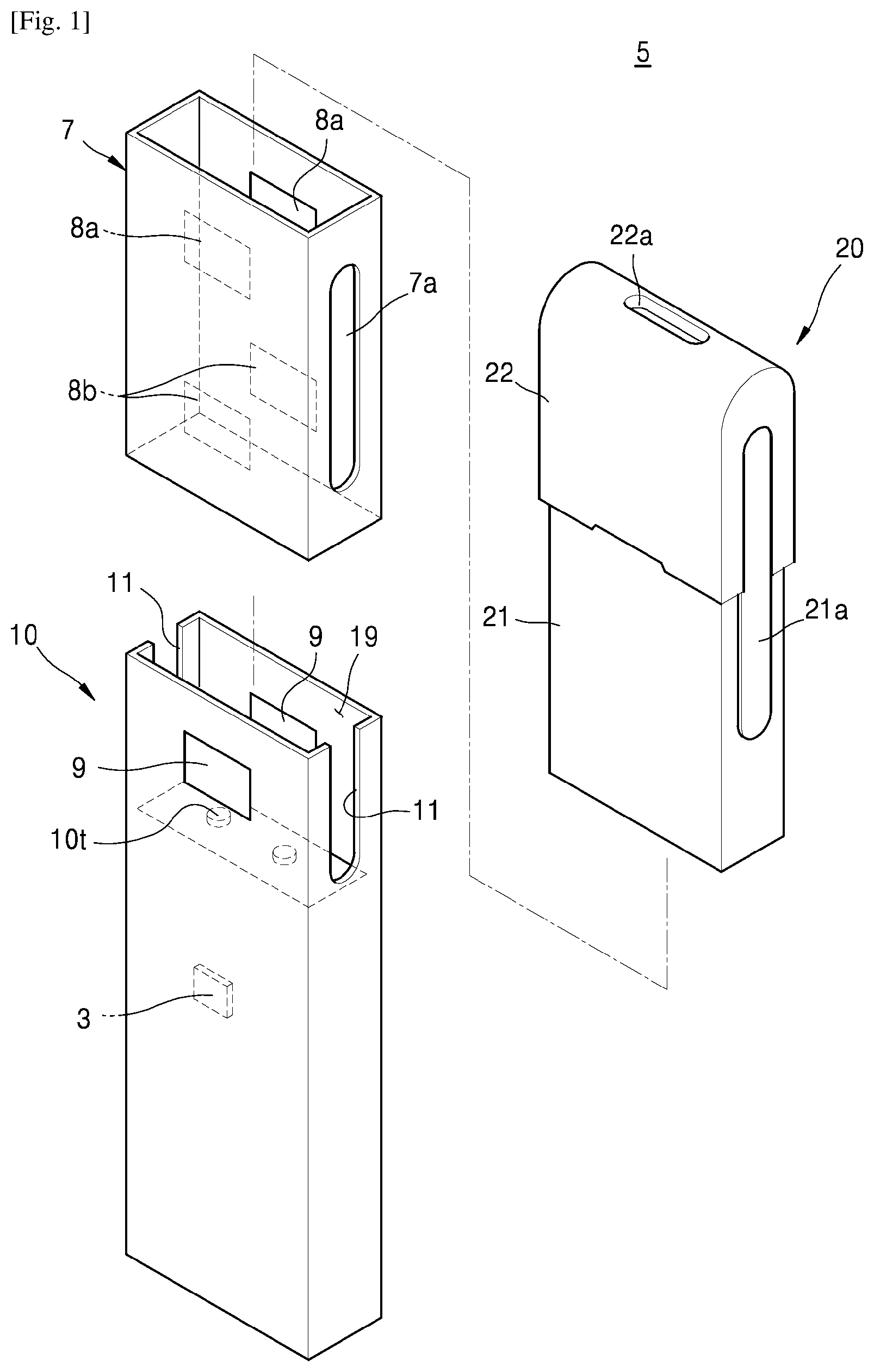 Patent US12137744 Figure 1 – Aerosol generating device