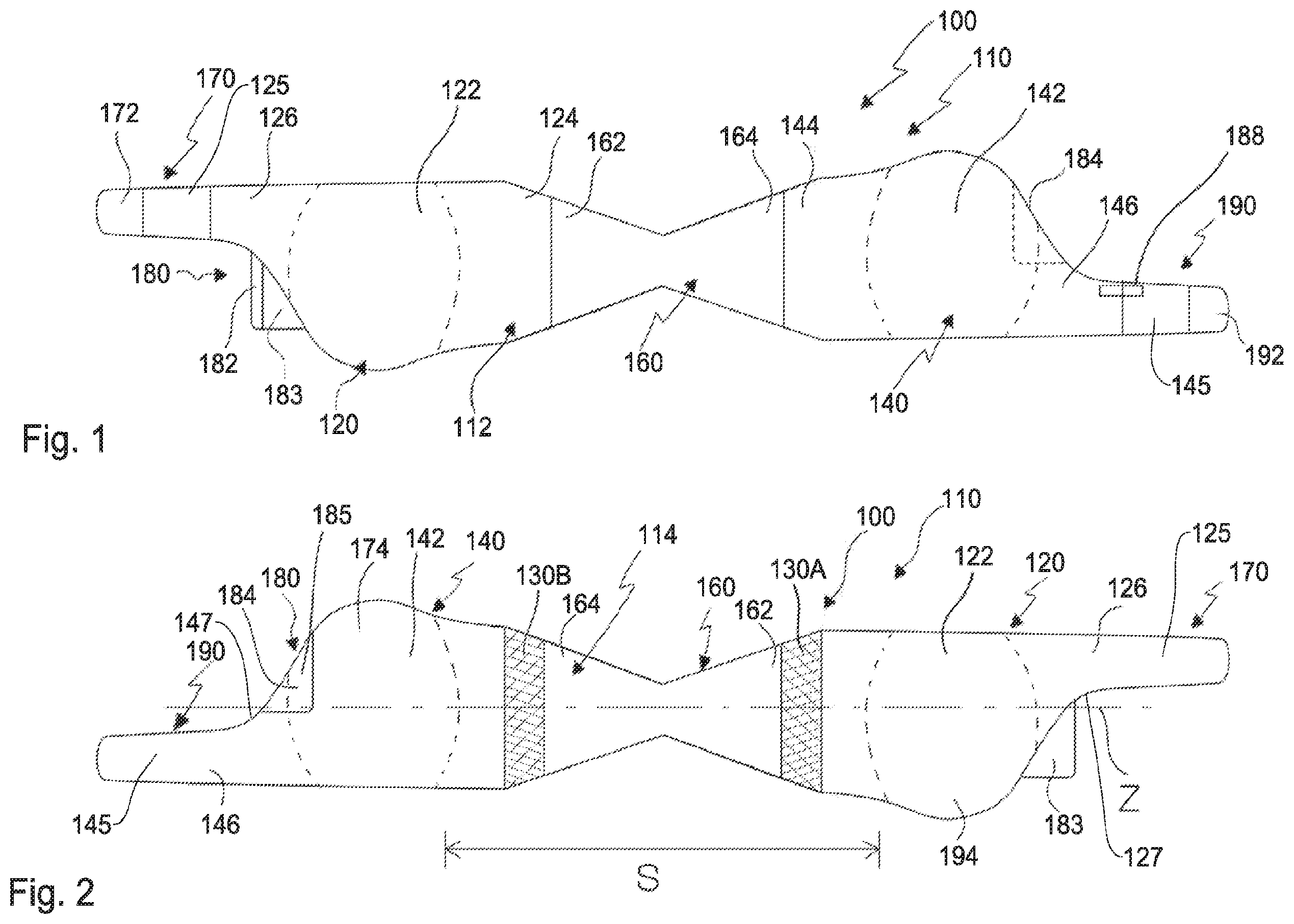 Patent US12137754 — Support for body portion — Figure 1