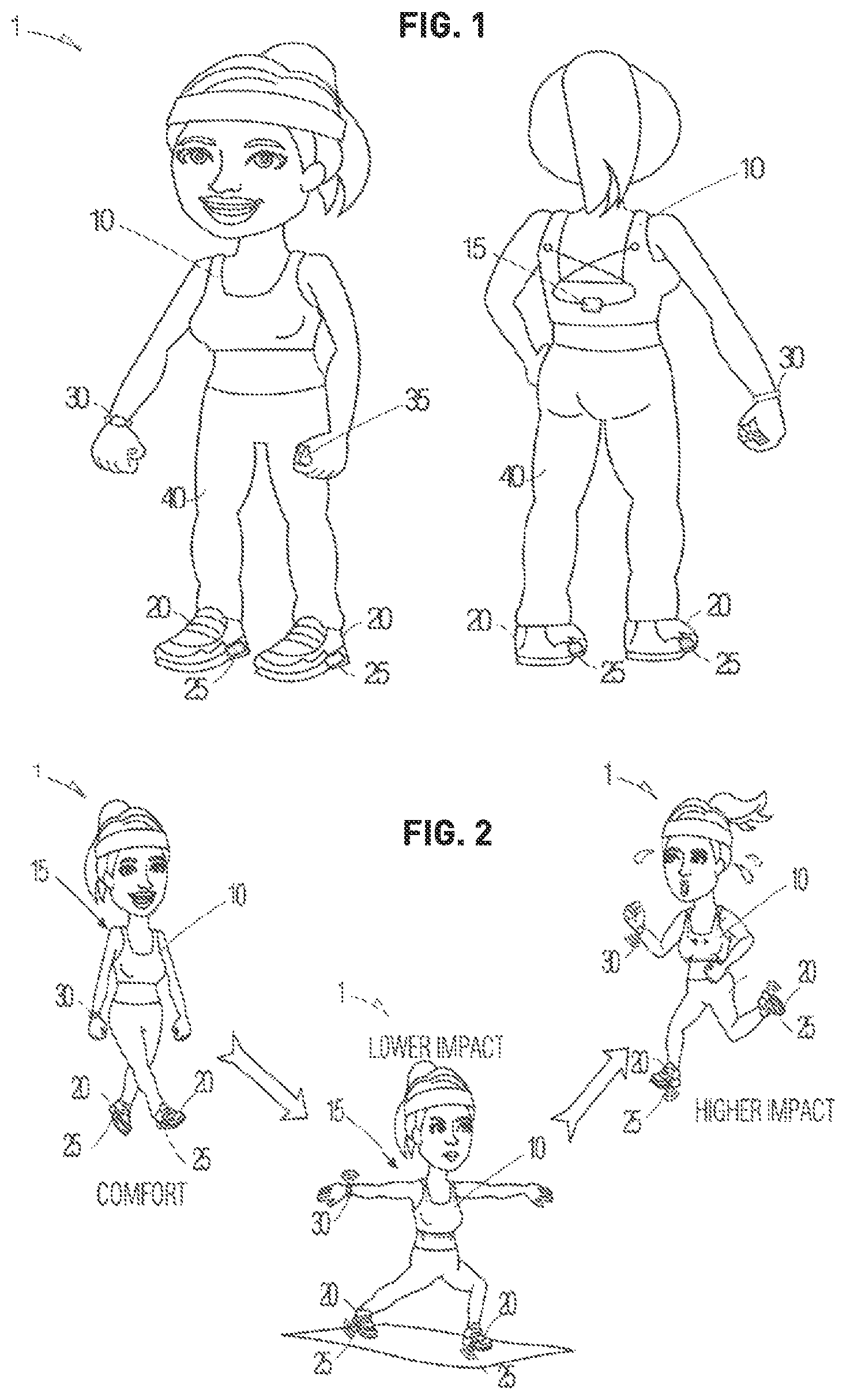 Patent US12137755 Figure 1 – Adaptive apparel with support control system