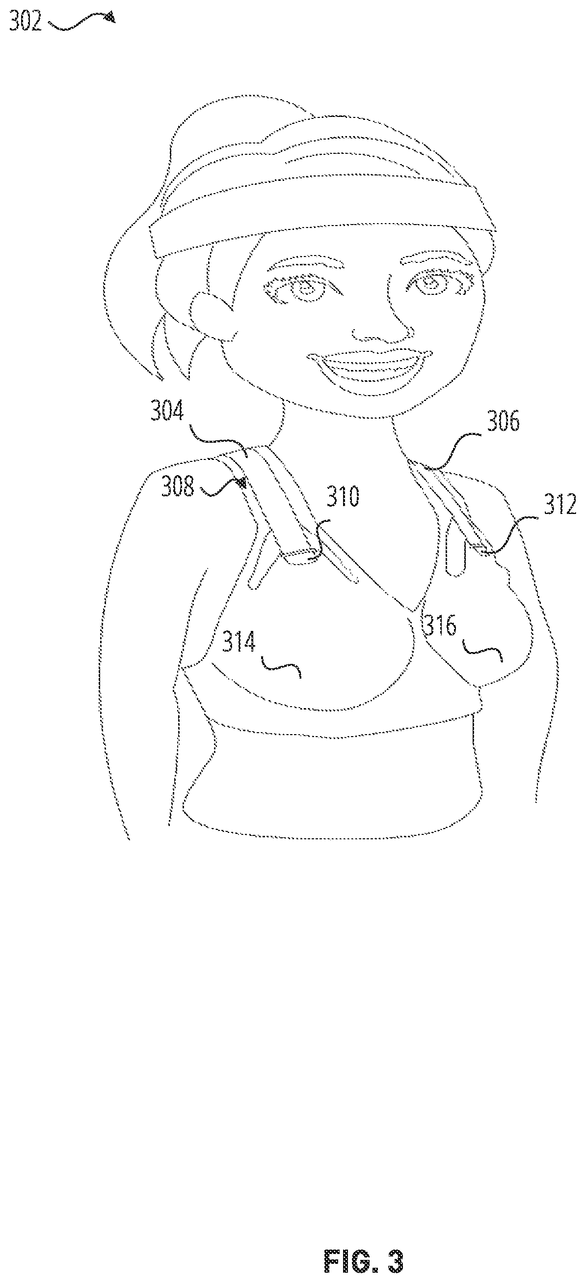 Patent US12137755 Figure 2 – Adaptive apparel with support control system