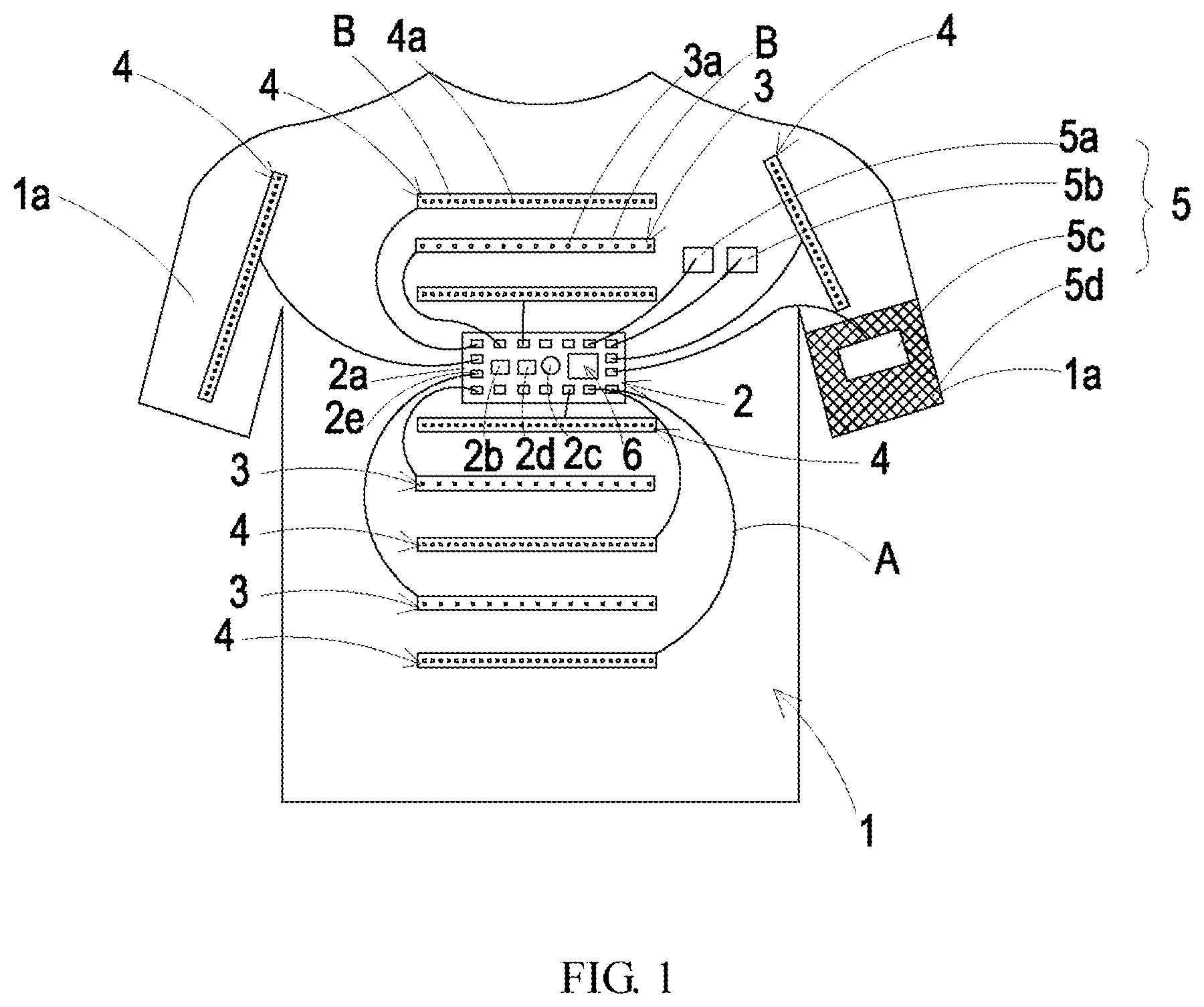 Patent US12137756 Figure 1 – Smart cloth