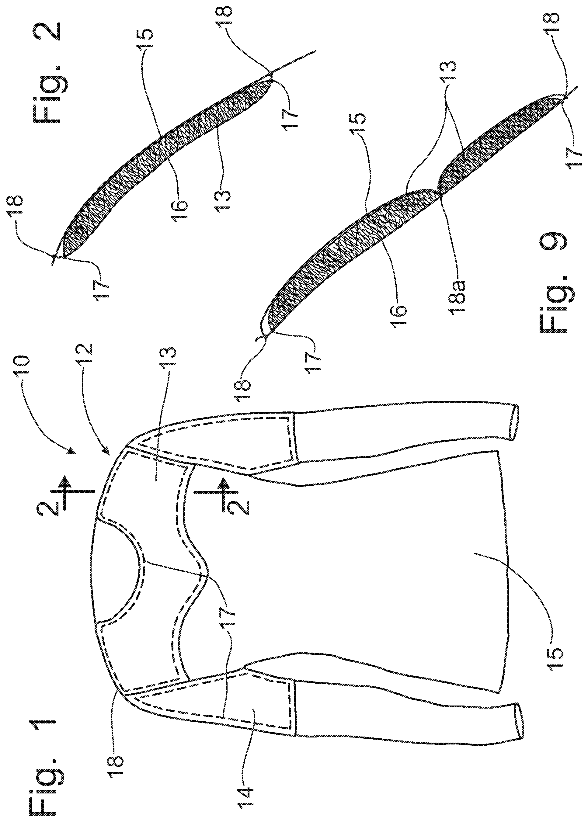 Patent US12137757 — Shirt with padded upper torso — Figure 1