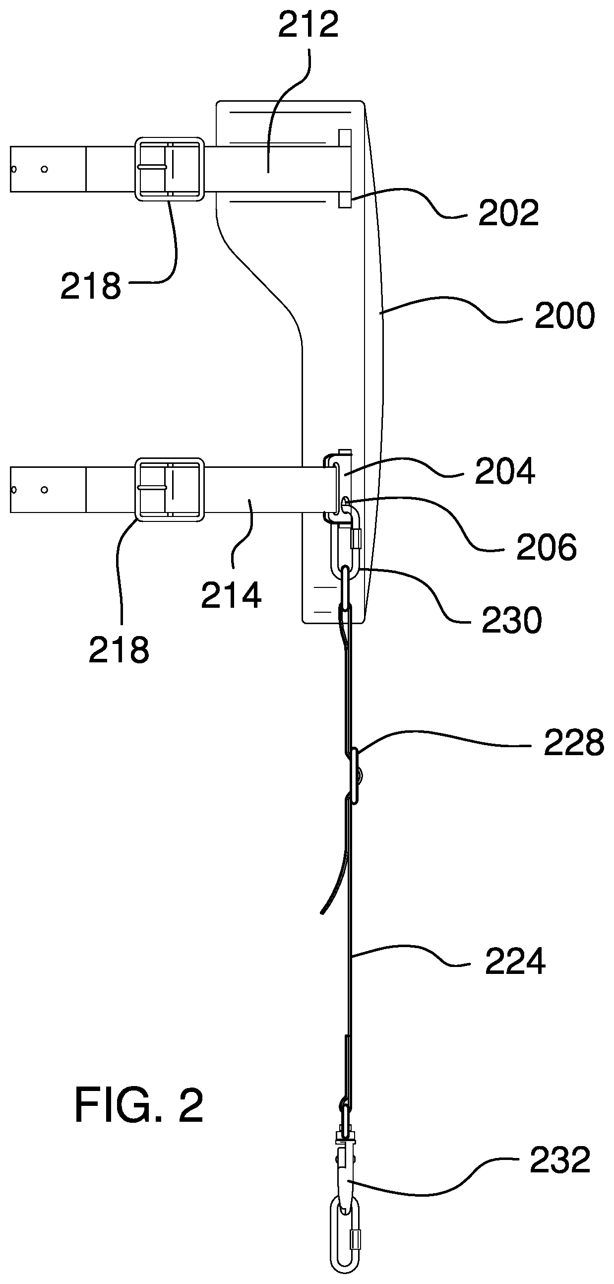 Patent US12137758 Figure 2 – Knee protection assembly