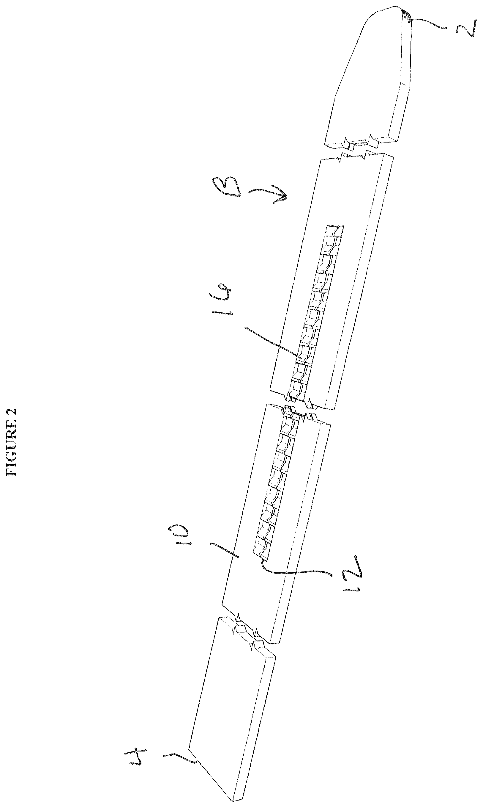 Patent US12137761 Figure 2 – Belt including a belt strap free of through holes configured to prevent inadvertent disengagement from a belt buckle