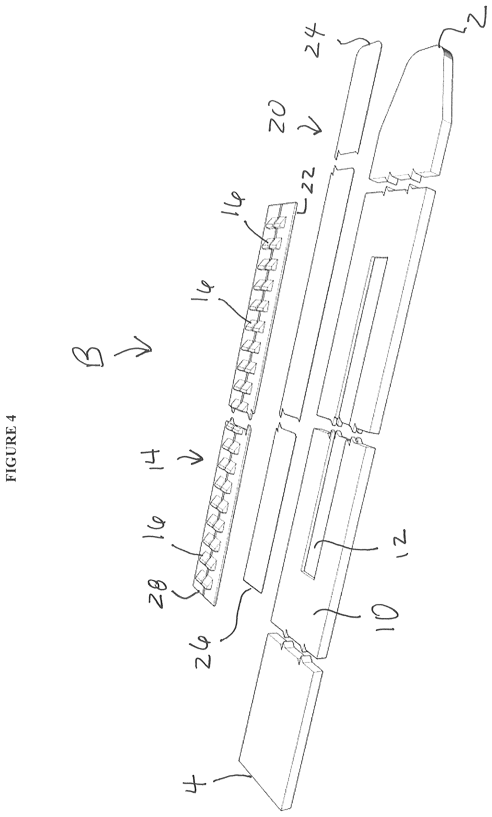Patent US12137761 Figure 4 – Belt including a belt strap free of through holes configured to prevent inadvertent disengagement from a belt buckle