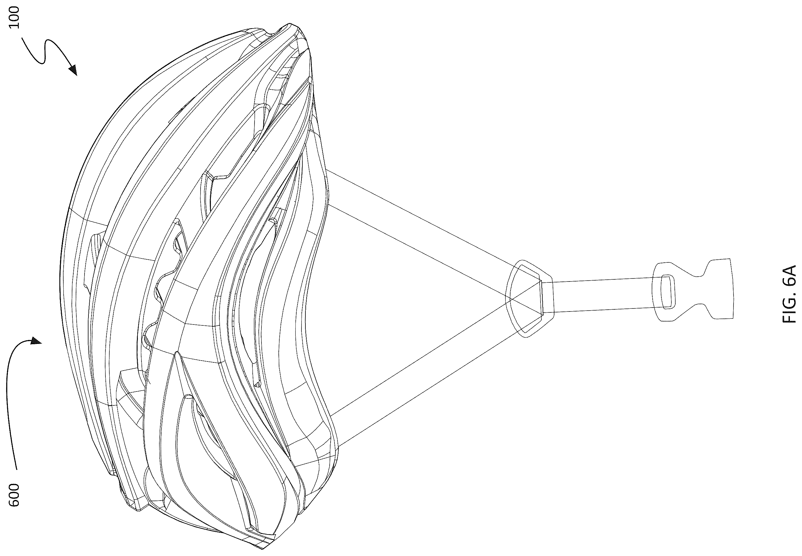 Patent US12137765 Figure 8 – Cycling helmet with rotational impact attenuation