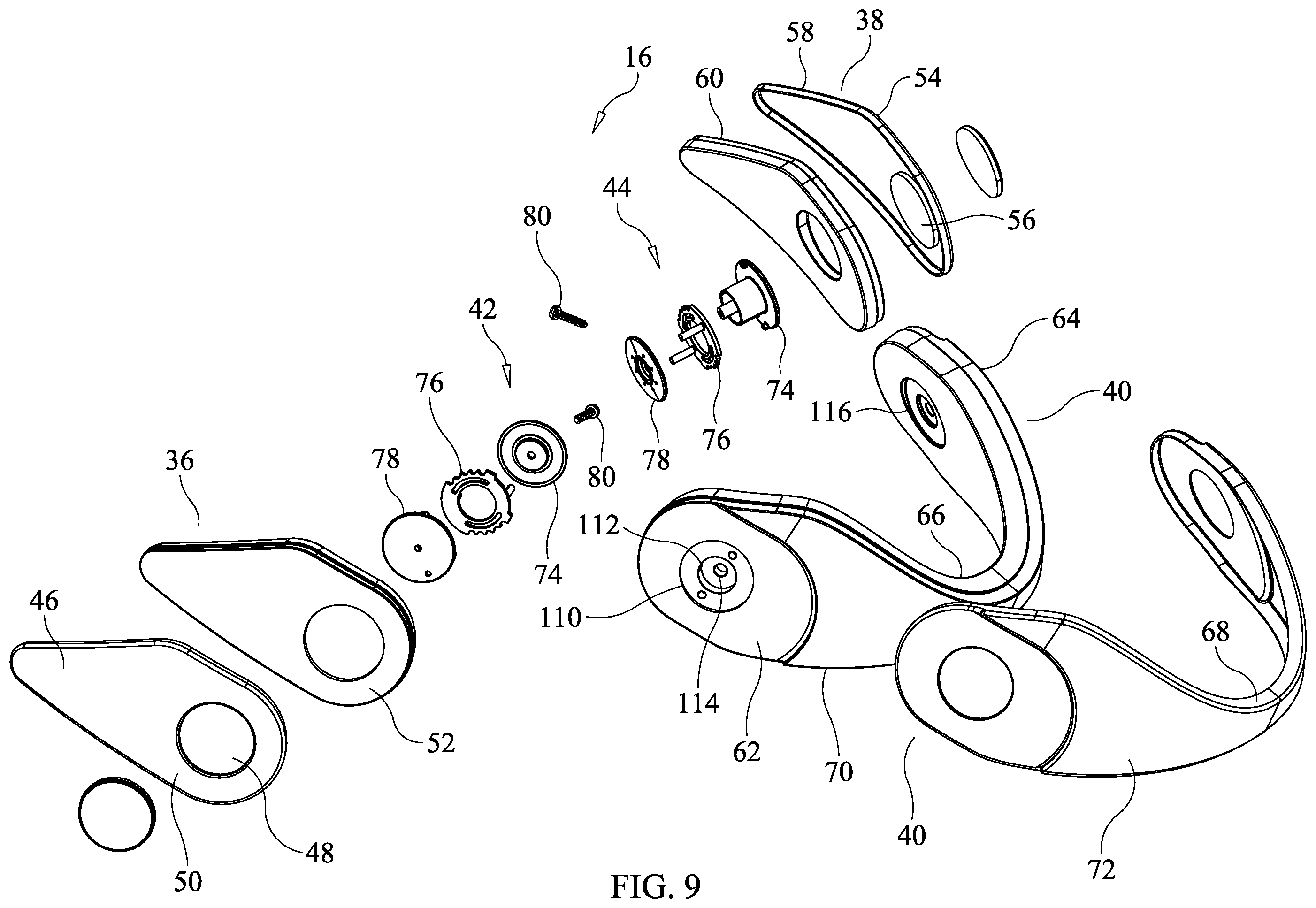 Patent US12137766 Figure 9 – Helmet with adjustable rear hair support