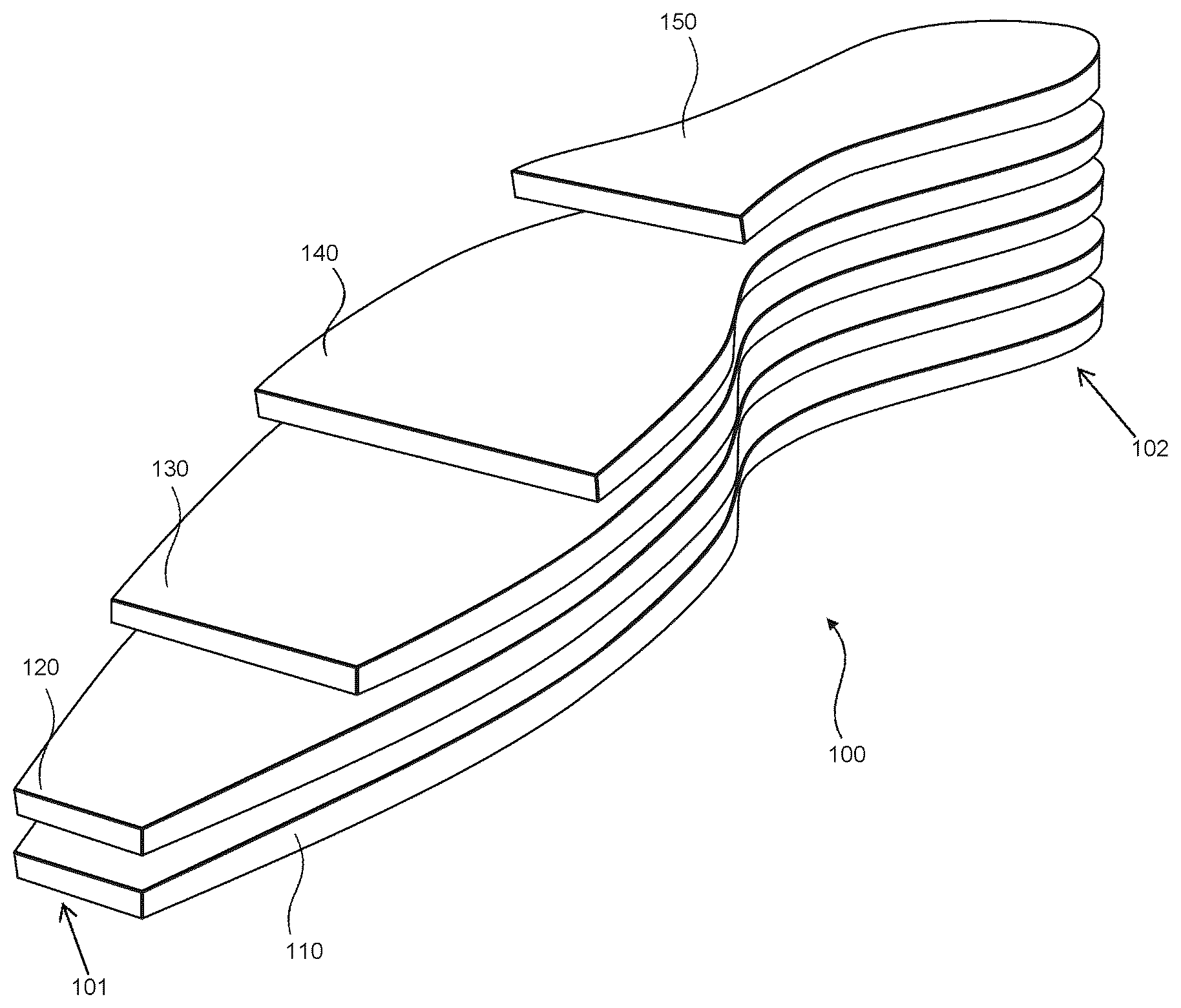 Patent US12137767 — Layered foam sole for an article of footwear — Figure 1