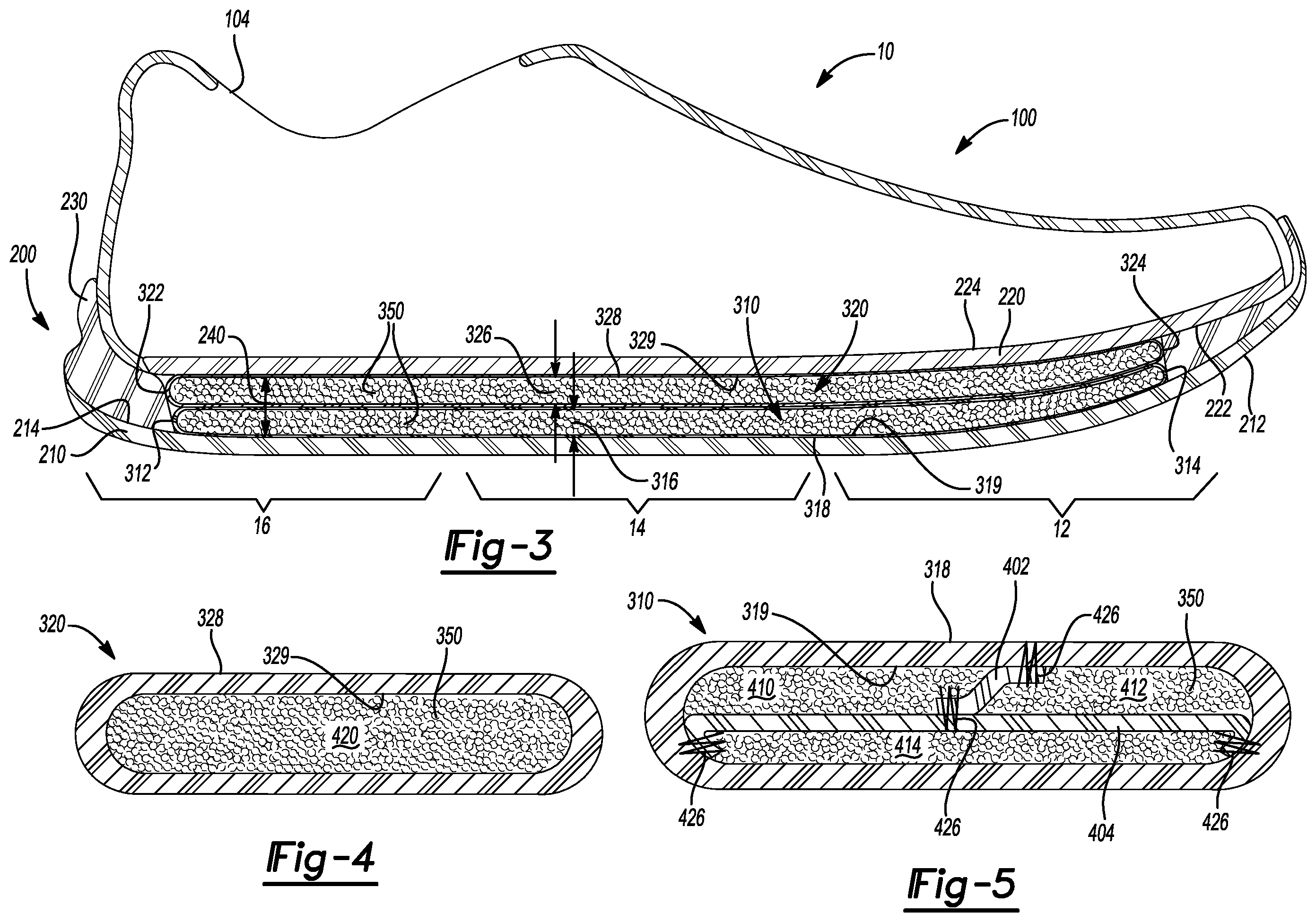 Patent US12137768 Figure 2 – Particulate foam stacked casings