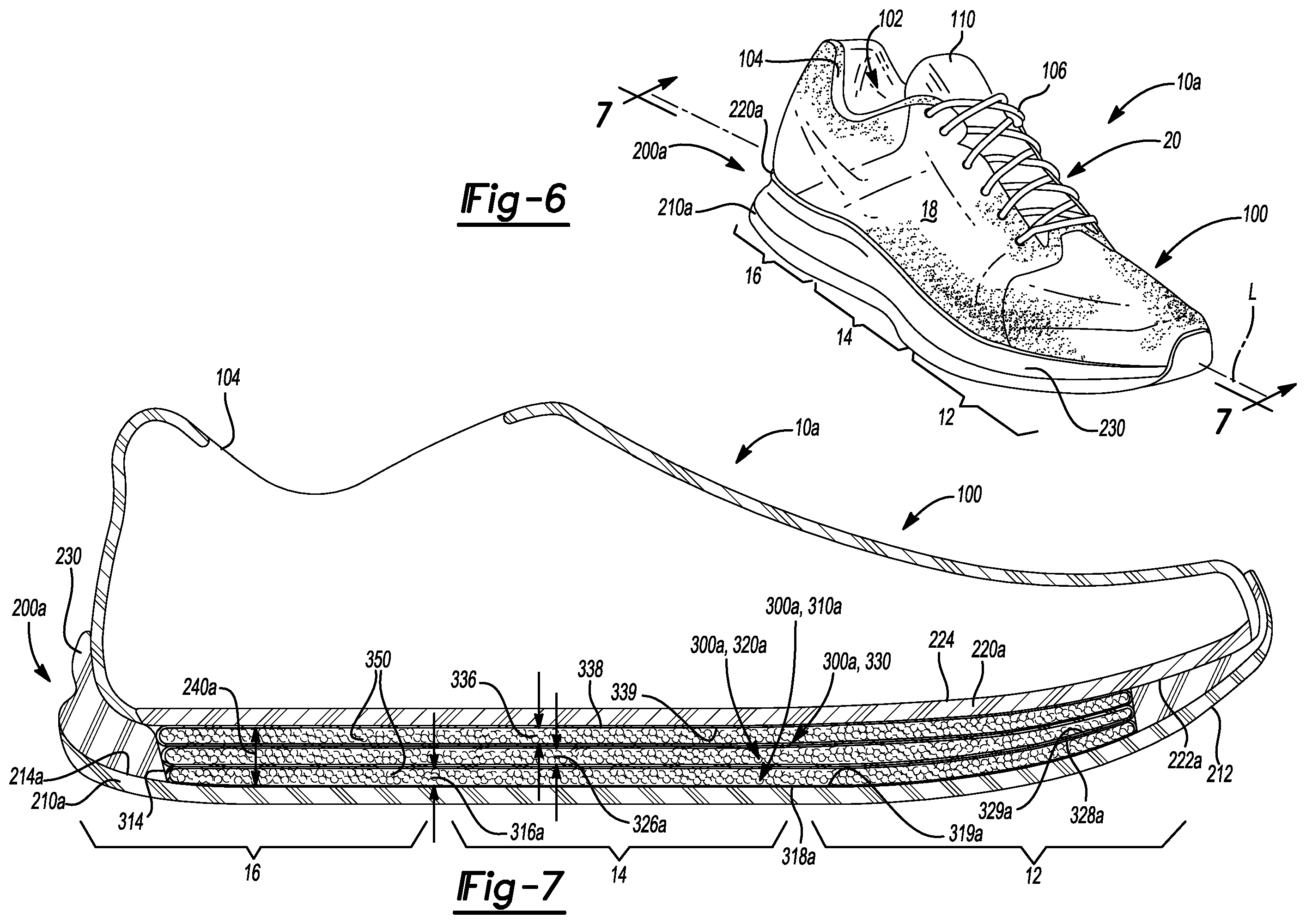 Patent US12137768 Figure 3 – Particulate foam stacked casings