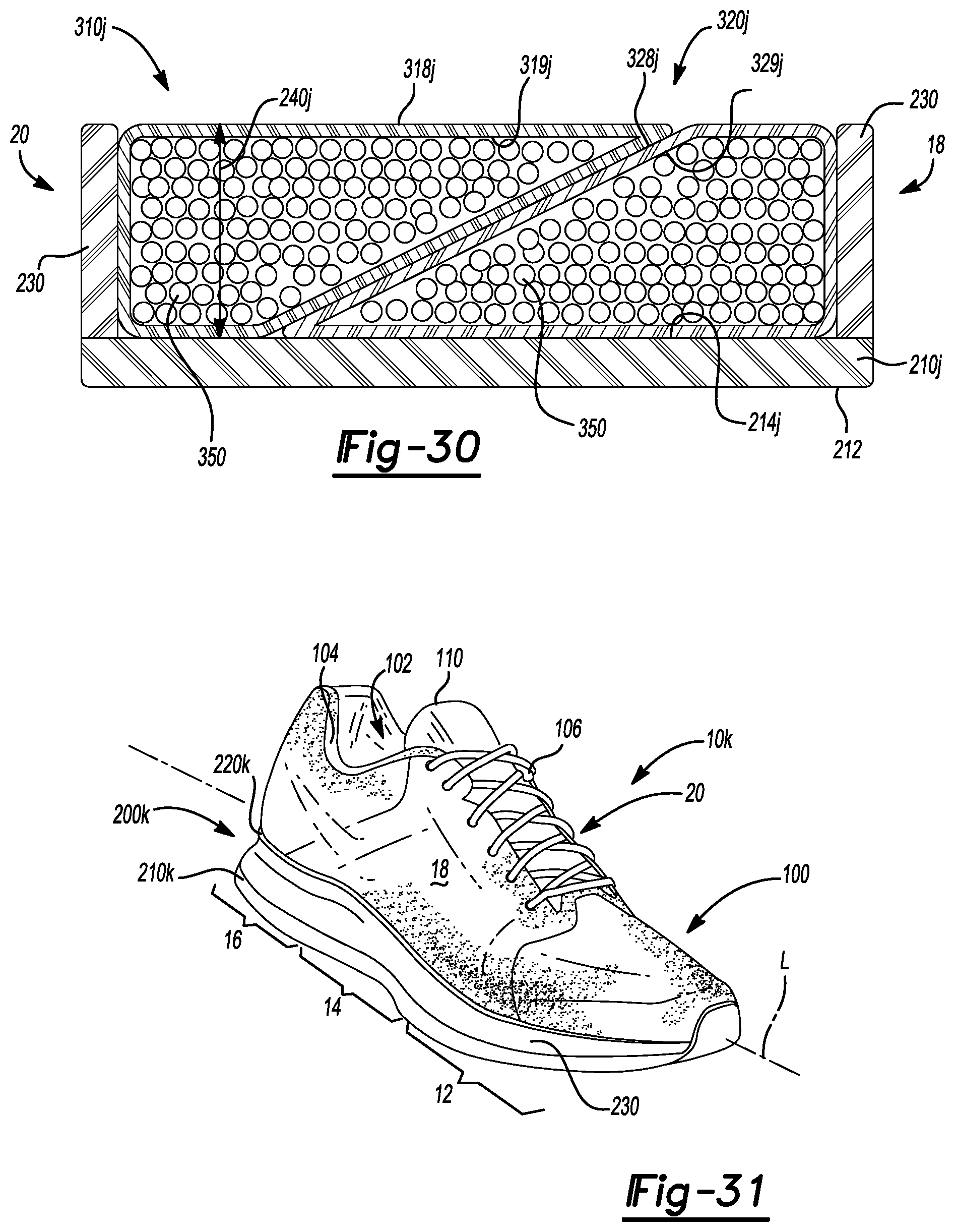 Patent US12137768 Figure 17 – Particulate foam stacked casings