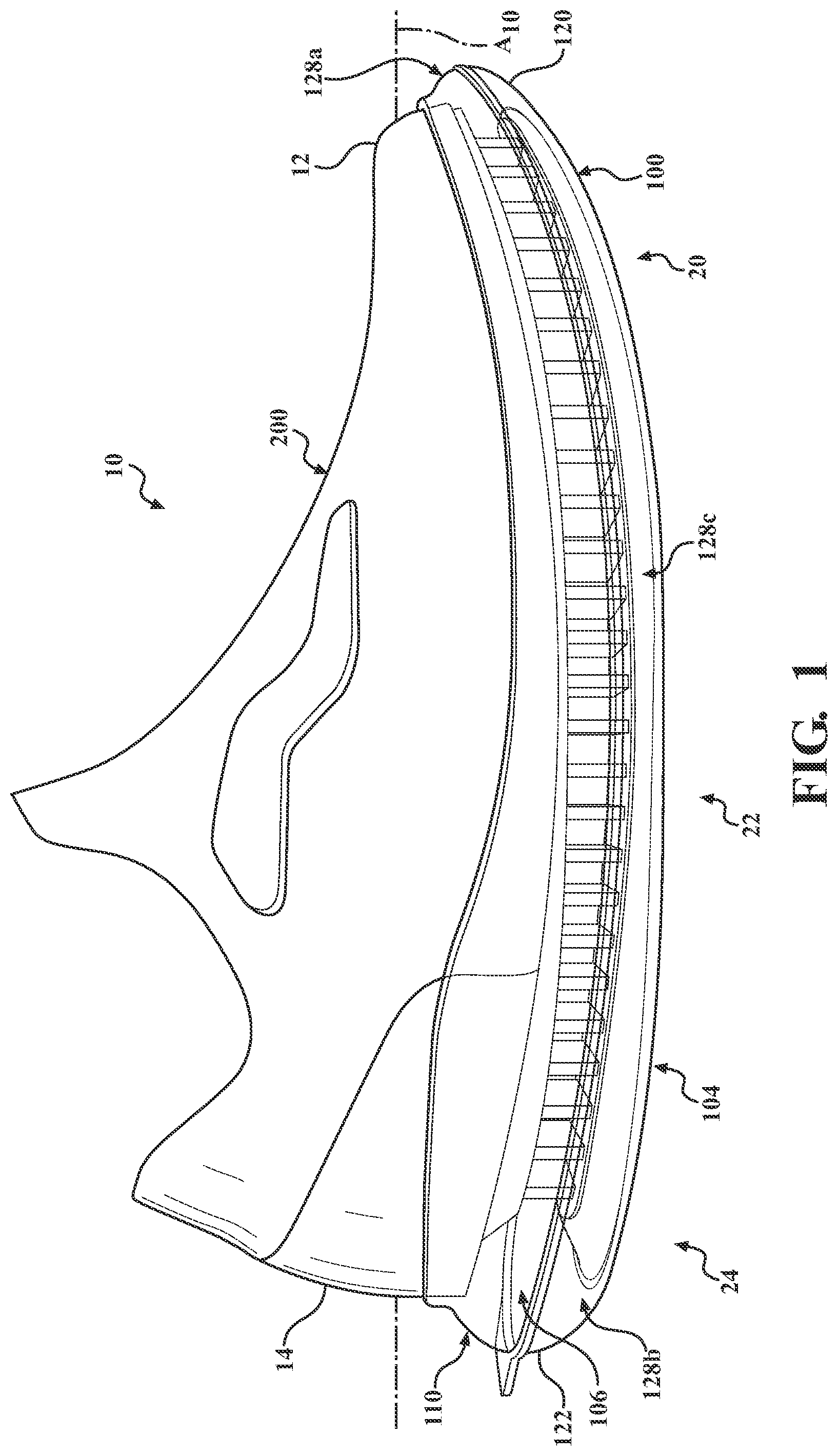 Patent US12137769 — Sole structure for article of footwear — Figure 1