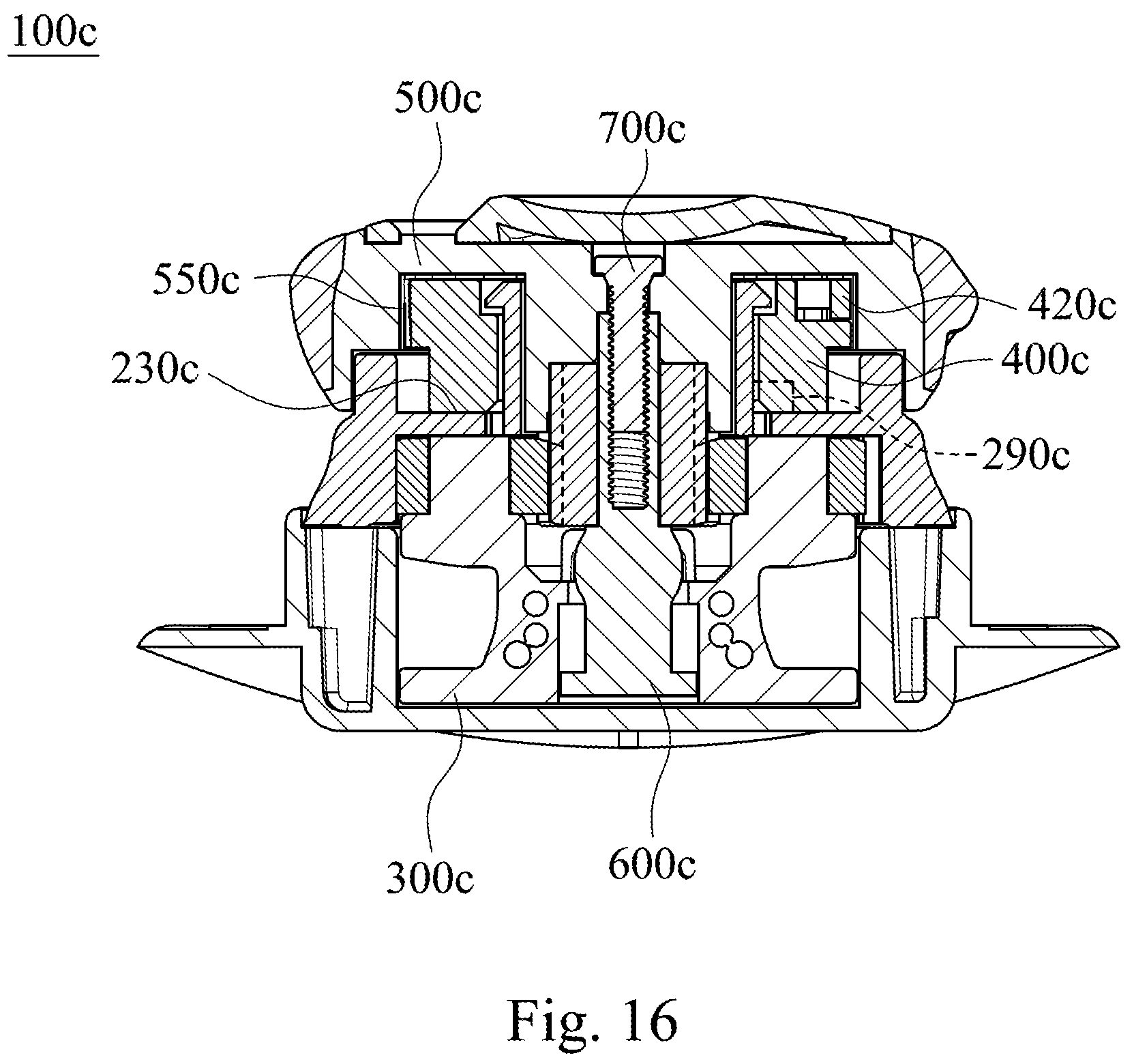 Patent US12137773 Figure 16 – Fastening device