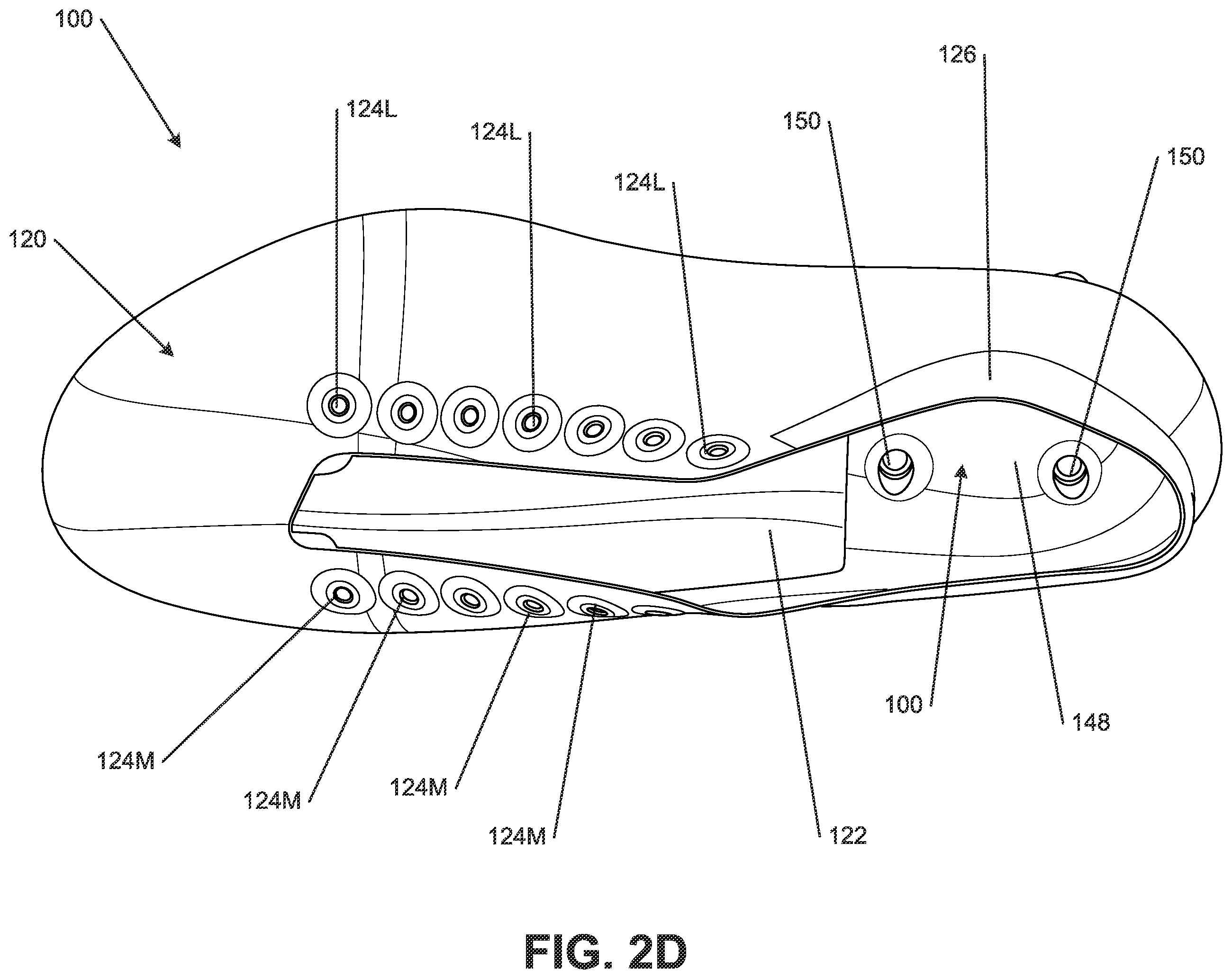 Patent US12137775 Figure 5 – Sole structures and articles of footwear having separate outsole and midsole components