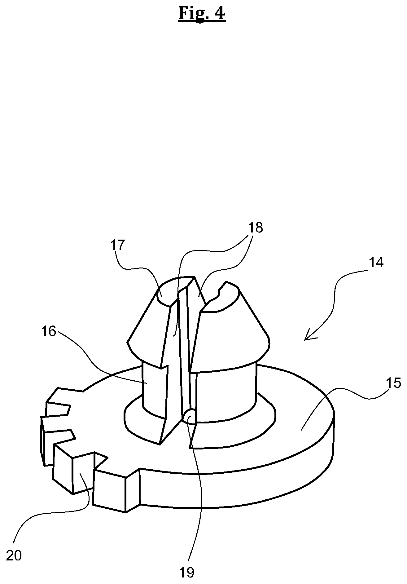 Patent US12137776 Figure 4 – Shoe equipped with a shoelace