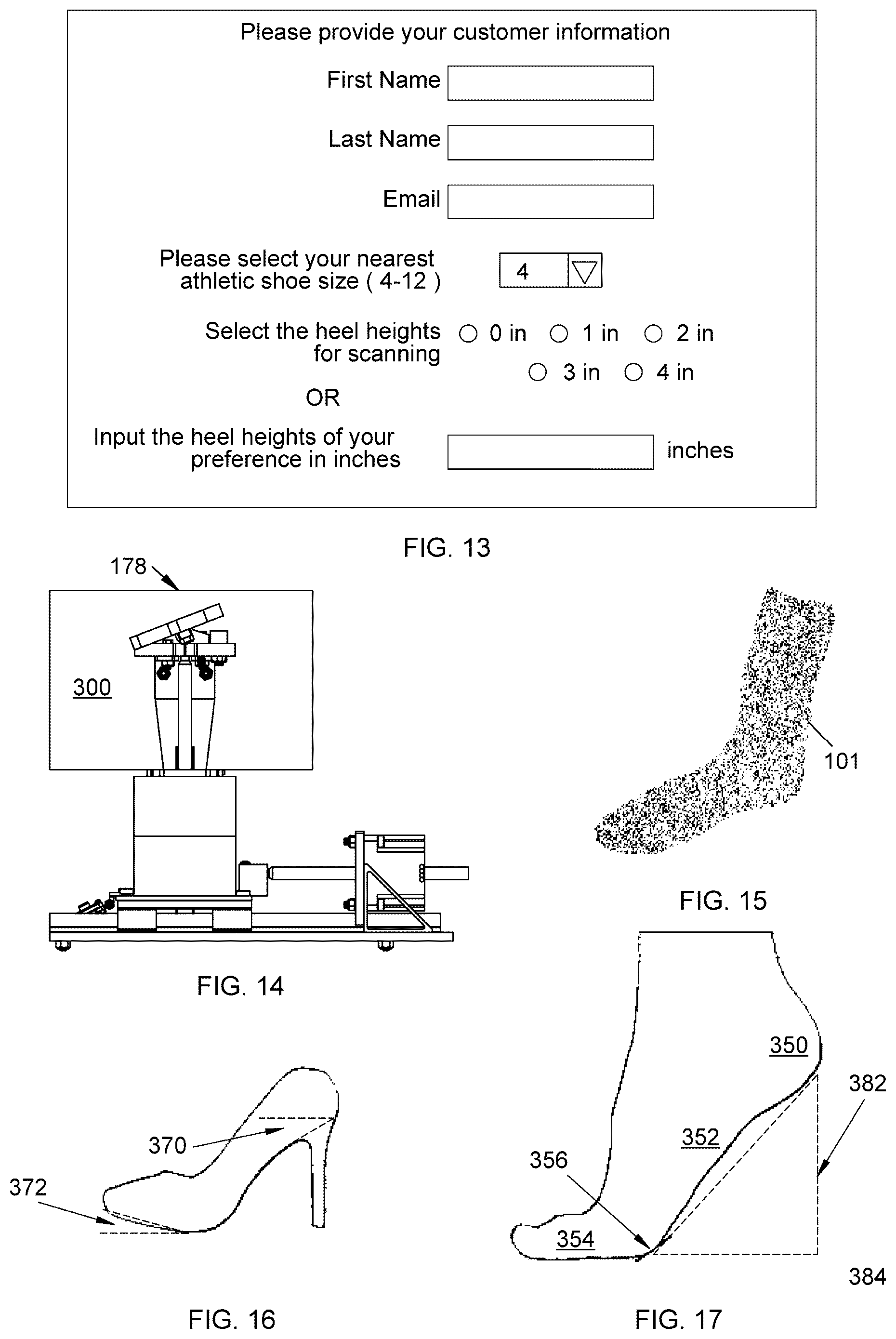 Patent US12137777 Figure 5 – Three-dimensional inclined foot scanner