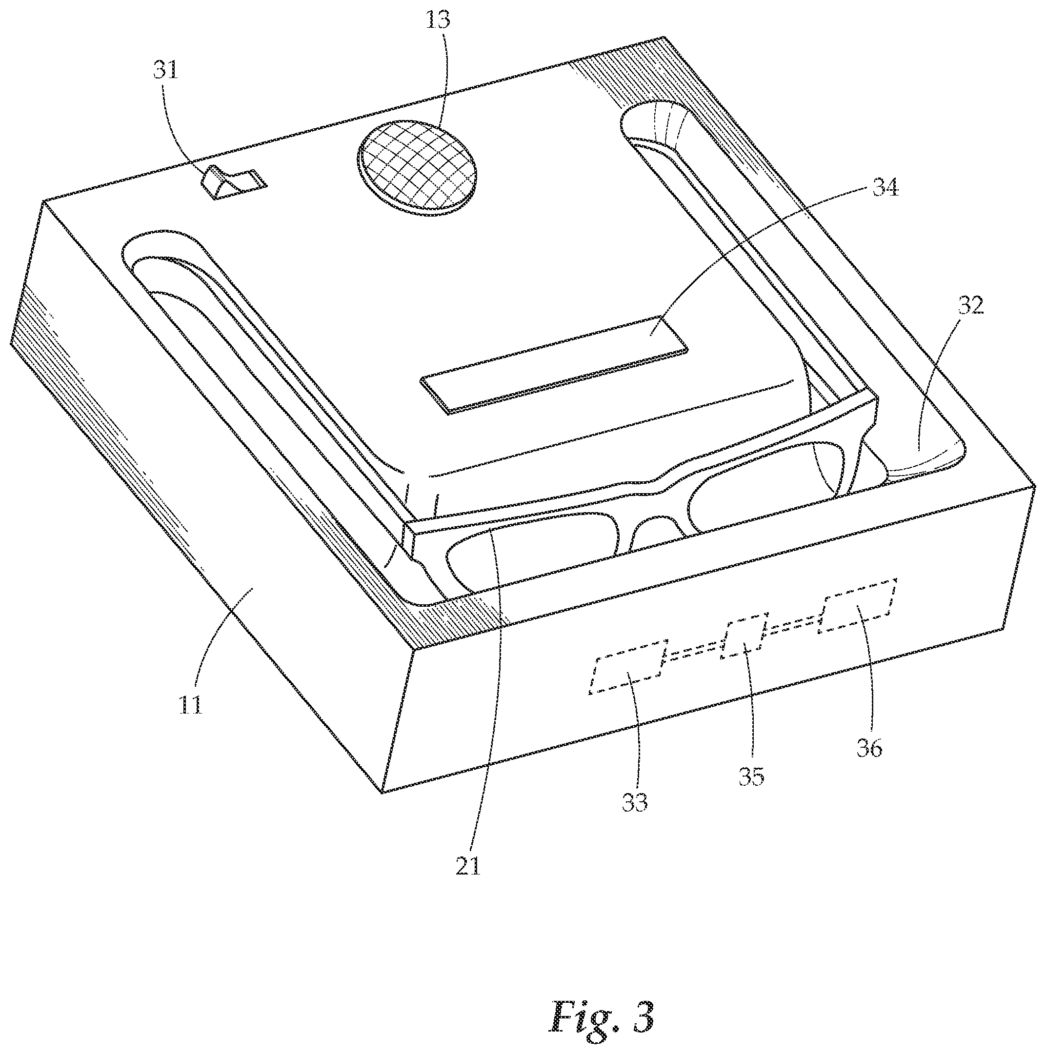 Patent US12137781 Figure 3 – Glasses holder