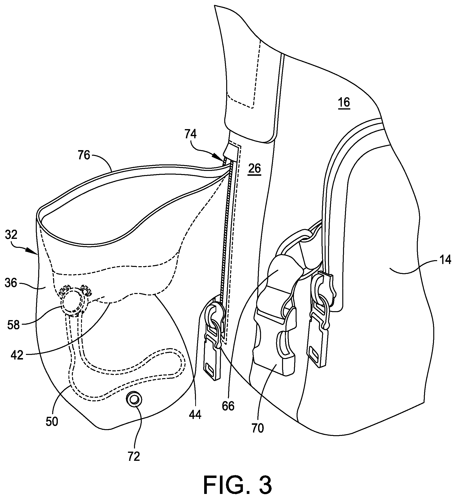 Patent US12137783 Figure 3 – Repositionable bottle holder