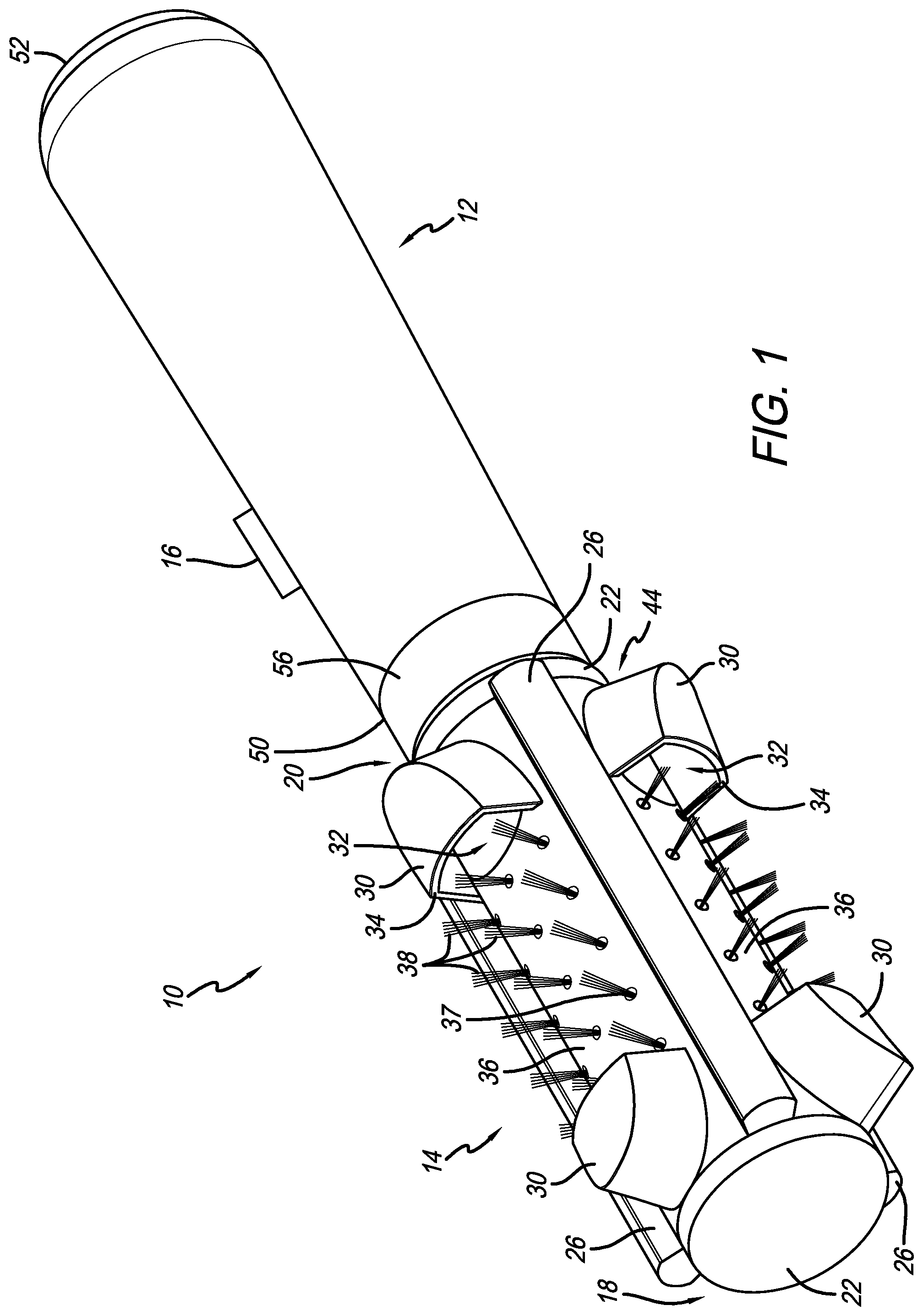 Patent US12137786 Figure 1 – Rotating hair styling and drying device