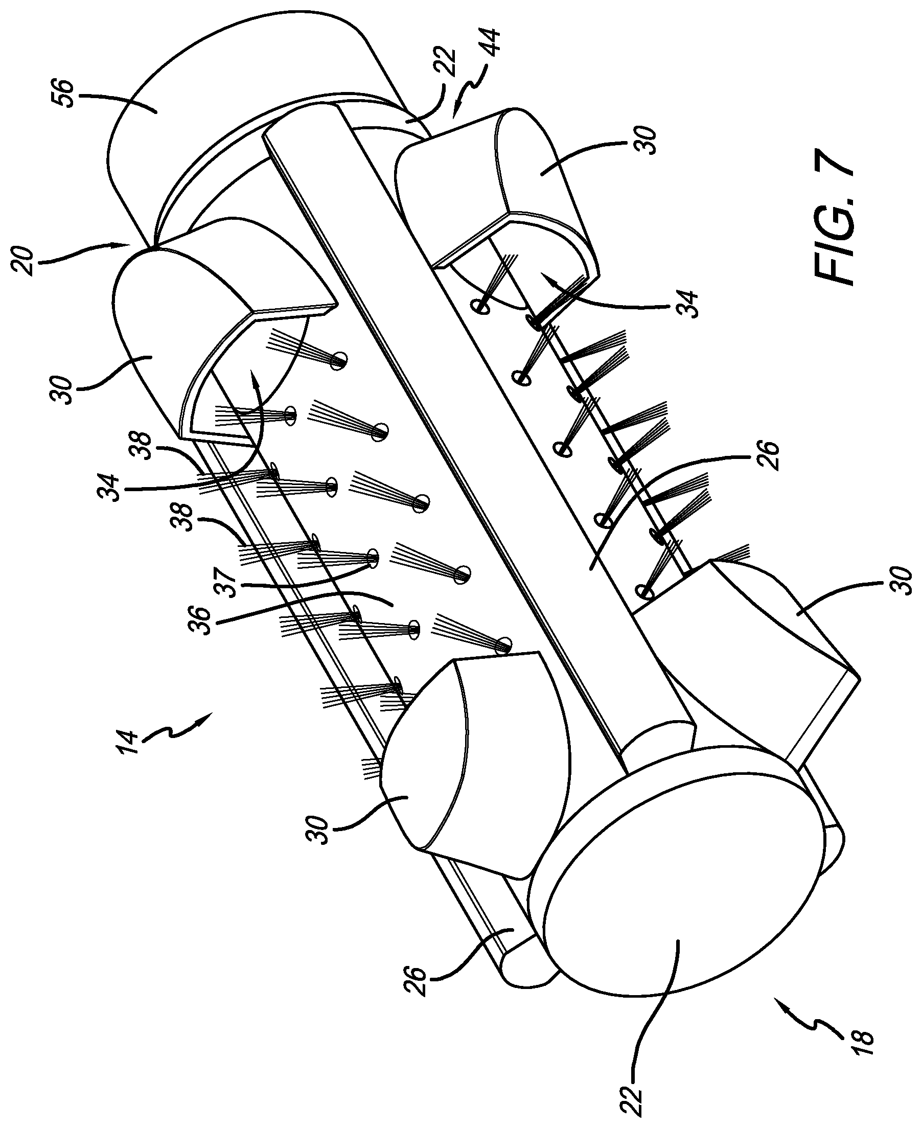 Patent US12137786 Figure 5 – Rotating hair styling and drying device