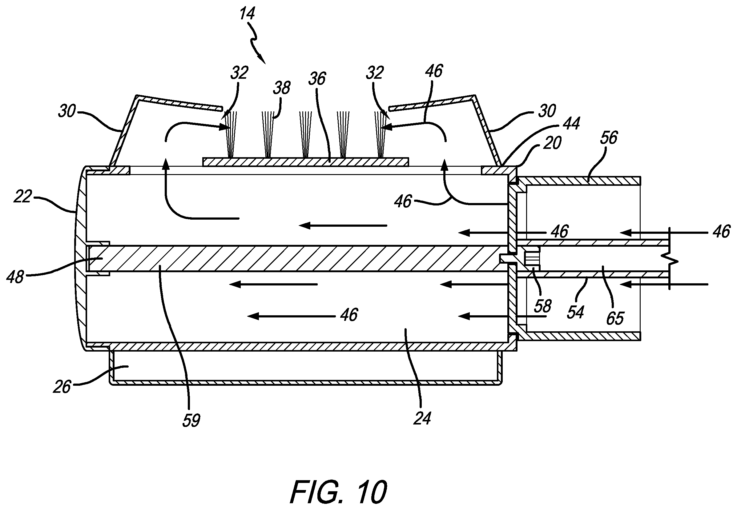 Patent US12137786 Figure 7 – Rotating hair styling and drying device