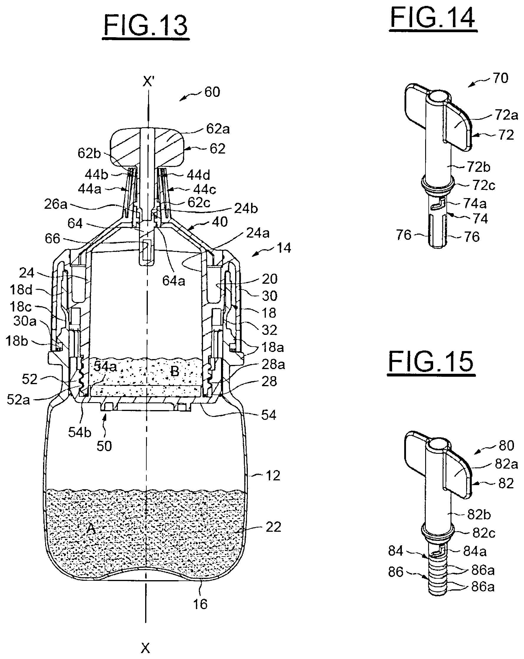 Patent US12137788 Figure 6 – Device for packaging and dispensing a product having inclined elastically deformable teeth
