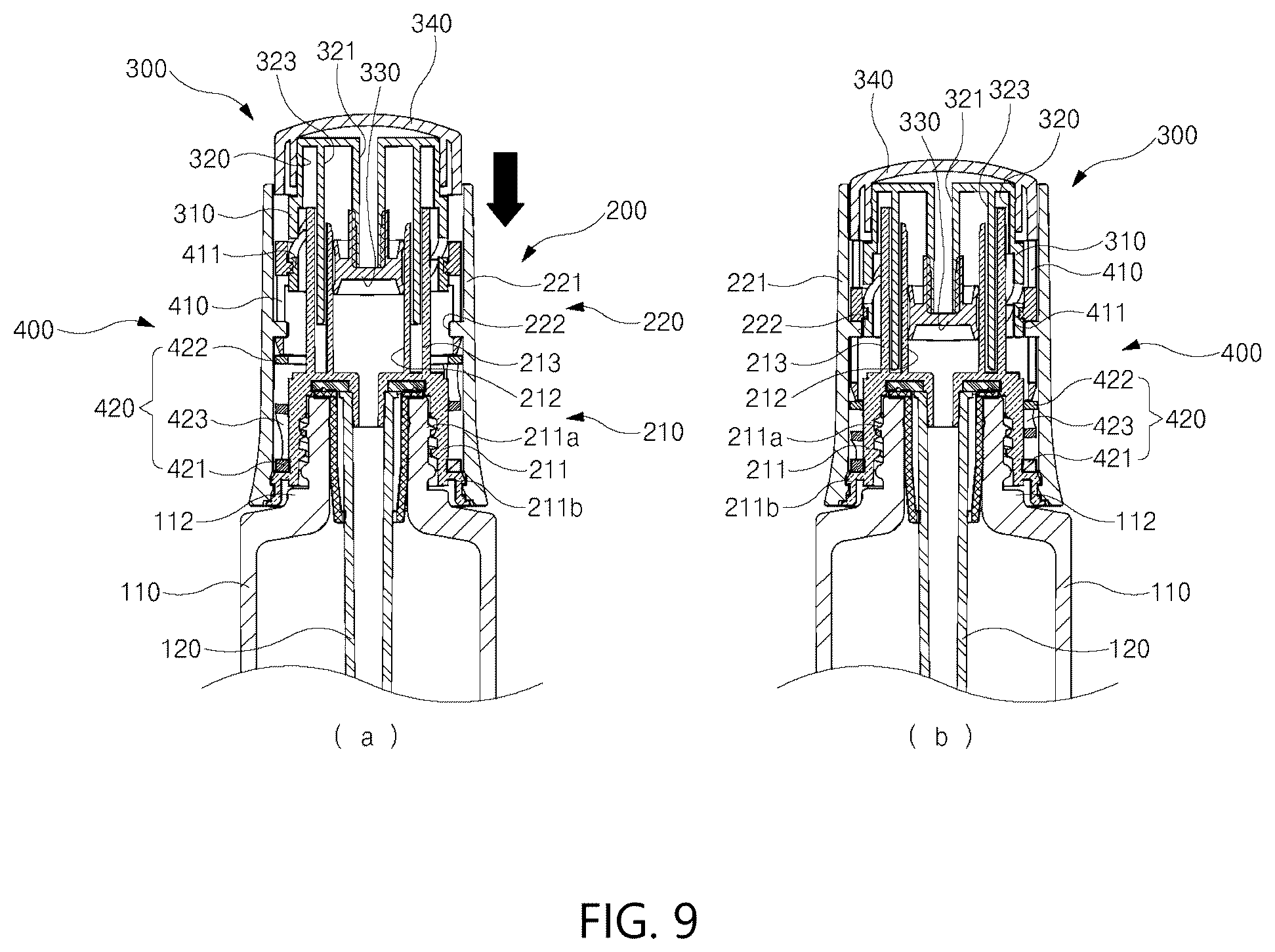 Patent US12137790 Figure 9 – Cosmetic auto dropper