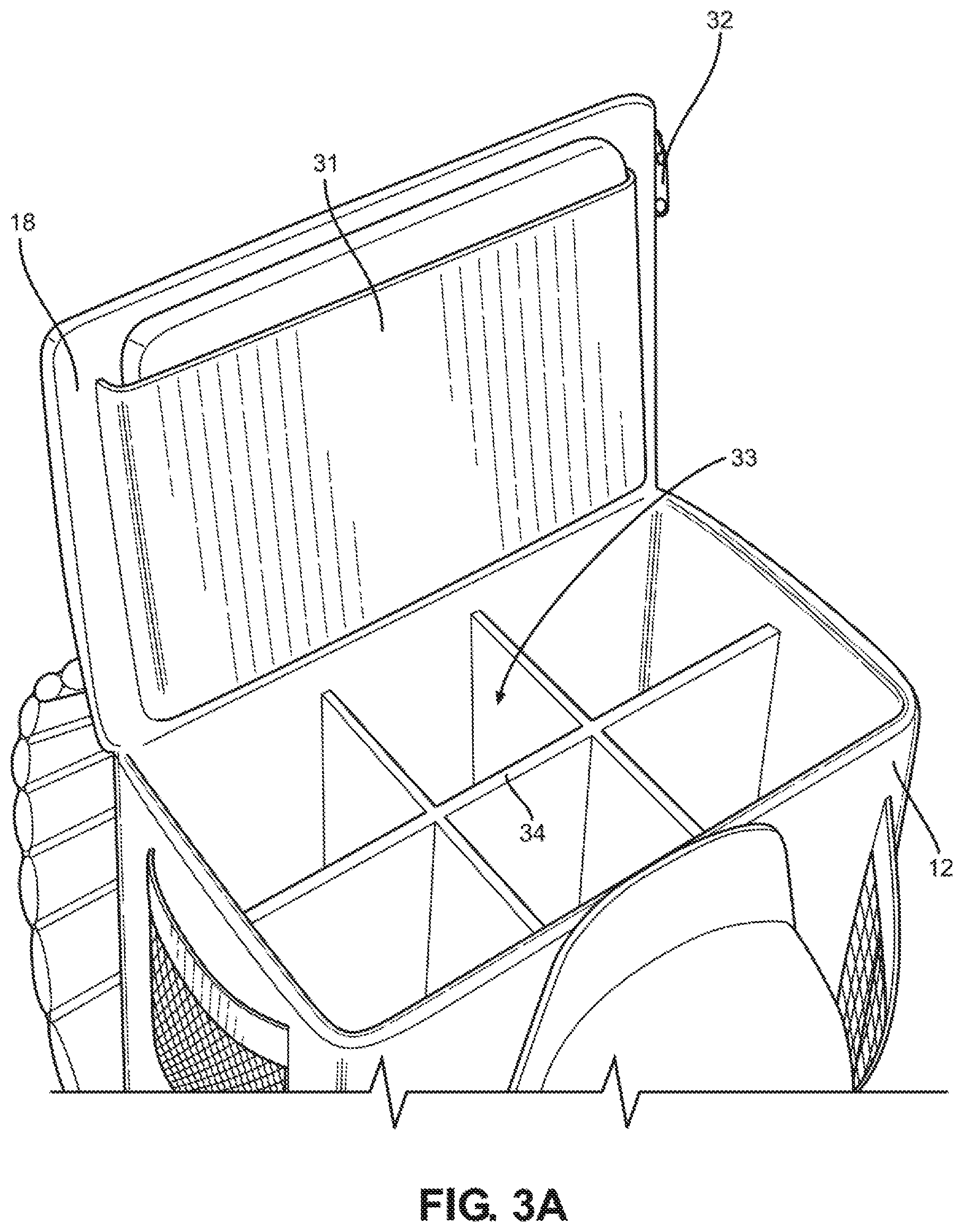 Patent US12137792 Figure 4 – Thermally insulated solar rechargeable backpack