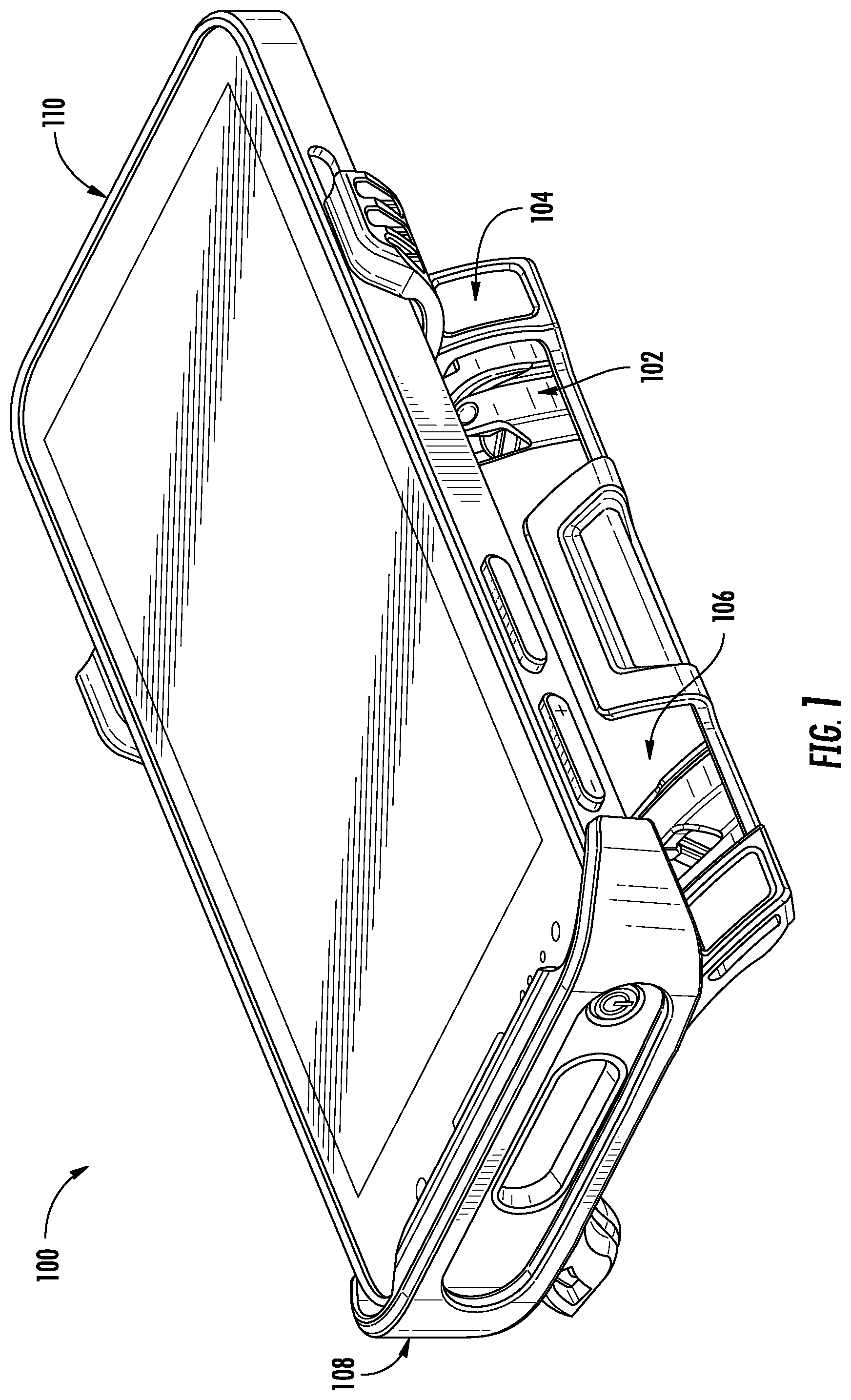 Patent US12137794 Figure 1 – Armband fastening assembly for a wearable accessory arm strap