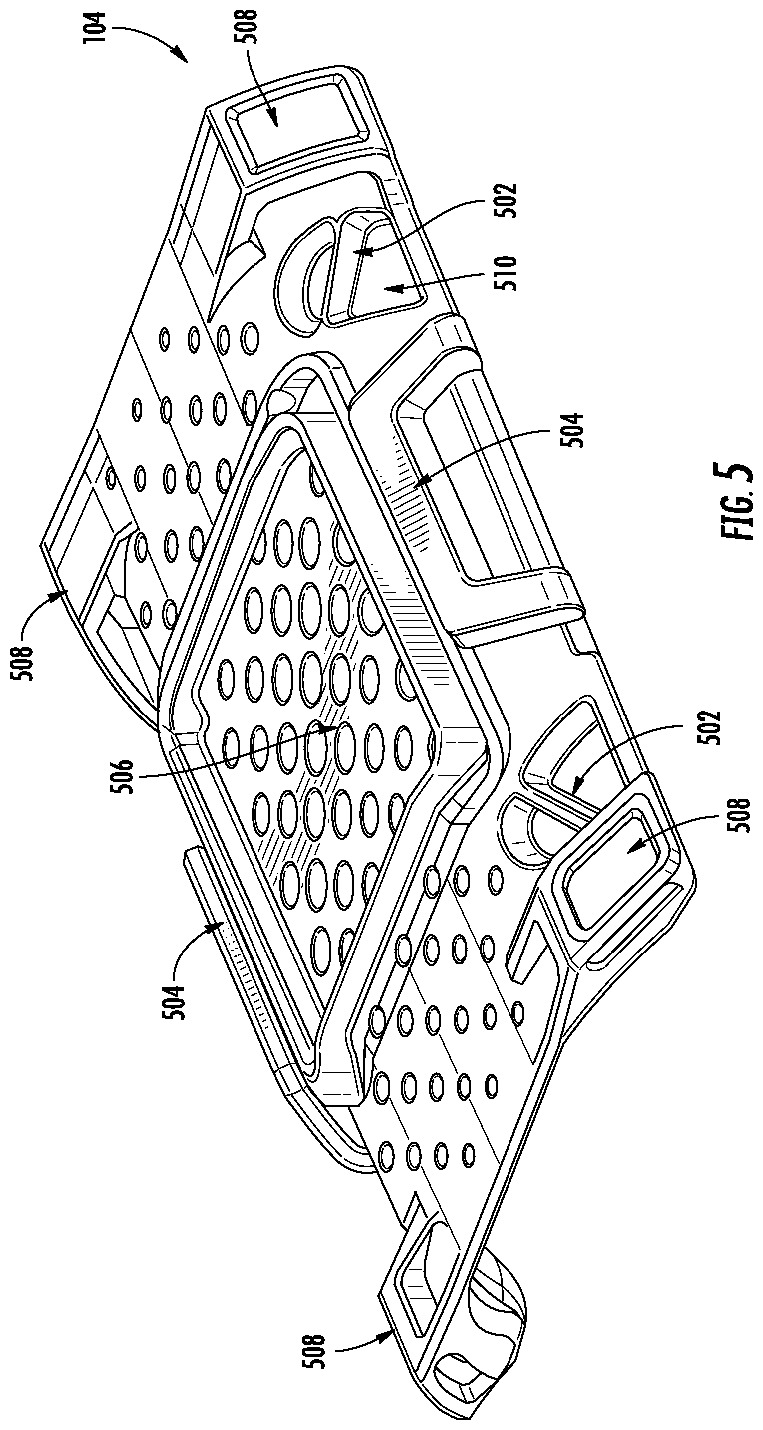 Patent US12137794 Figure 5 – Armband fastening assembly for a wearable accessory arm strap