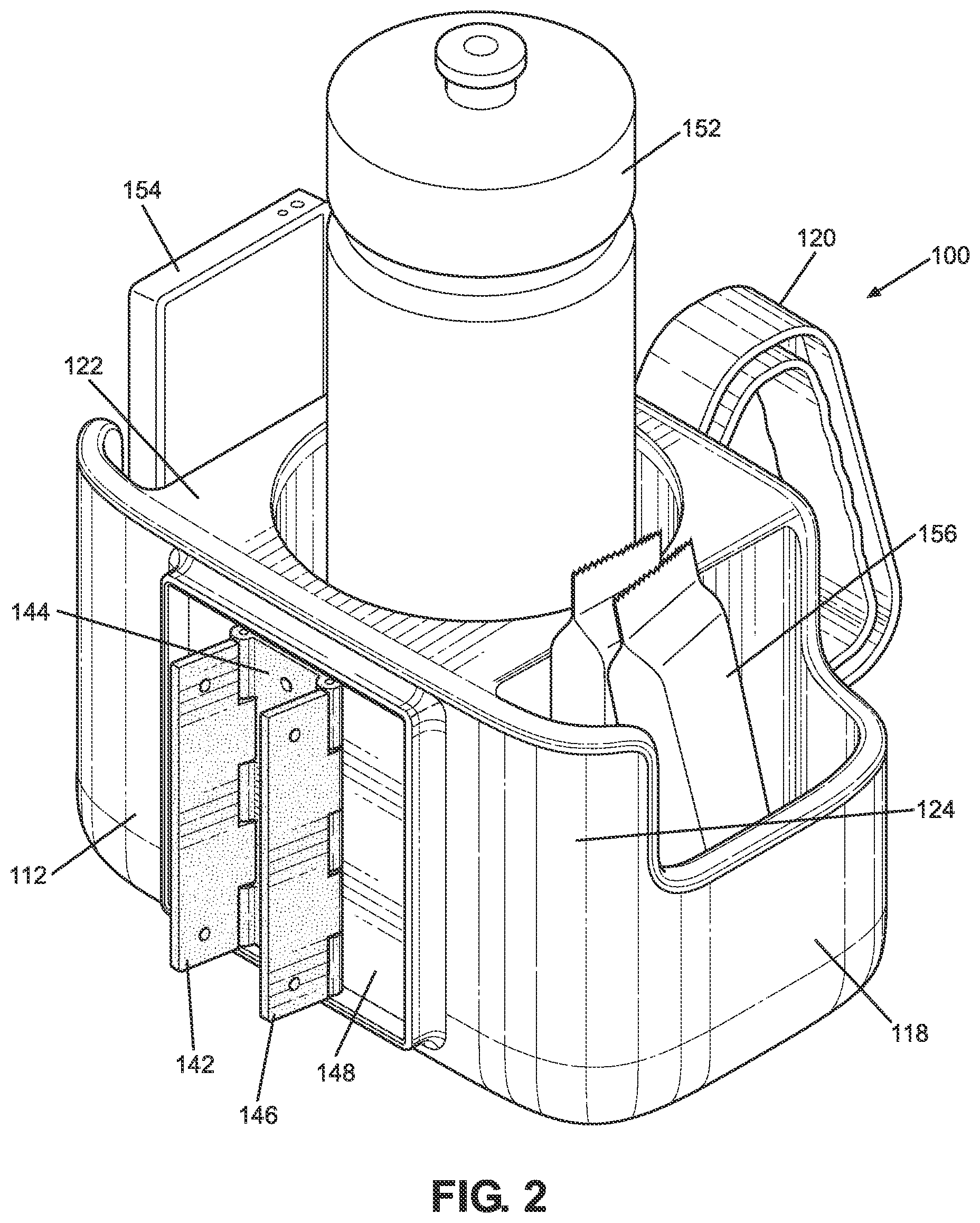 Patent US12137795 Figure 2 – Portable magnetic holder