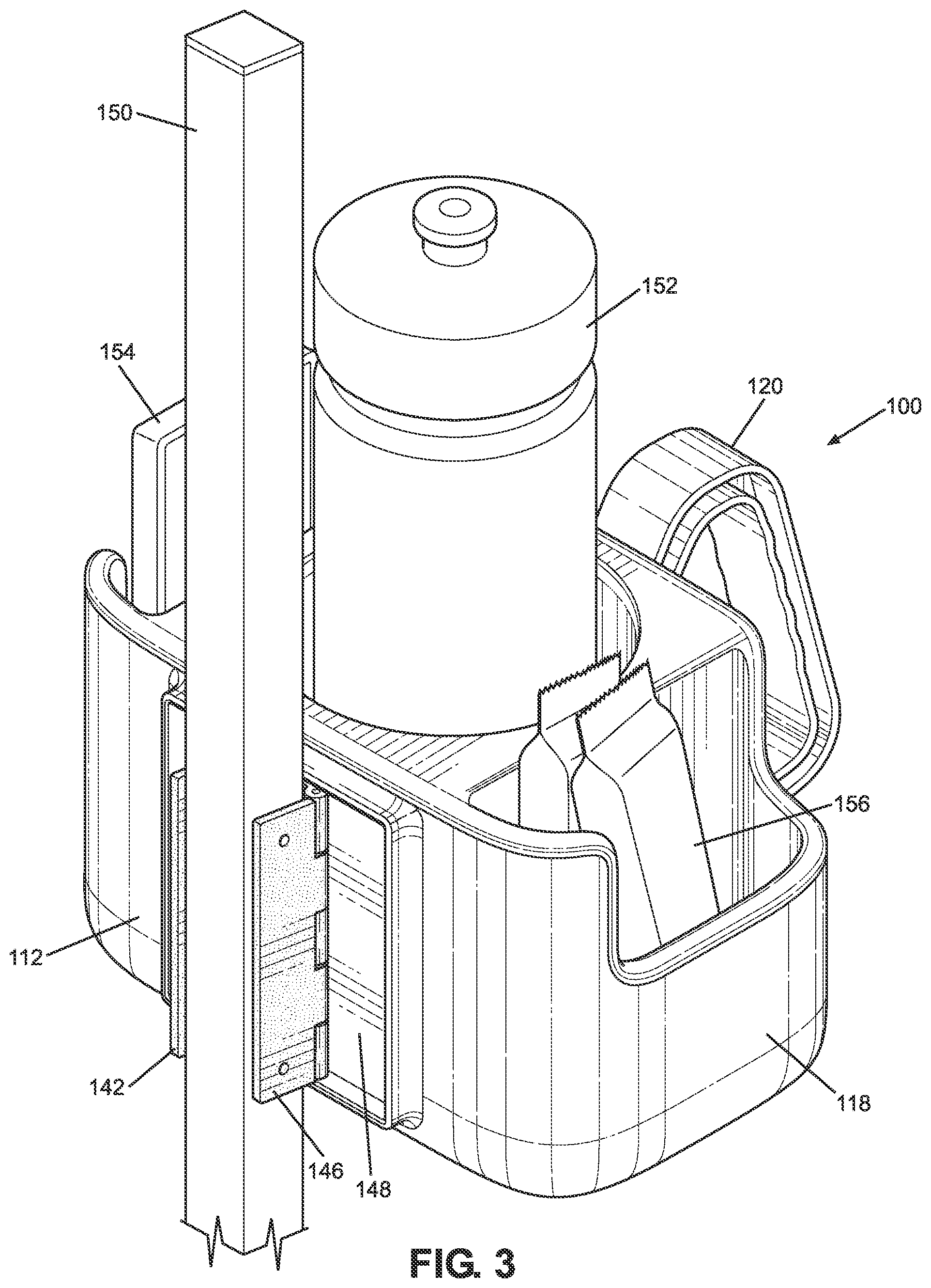 Patent US12137795 Figure 3 – Portable magnetic holder