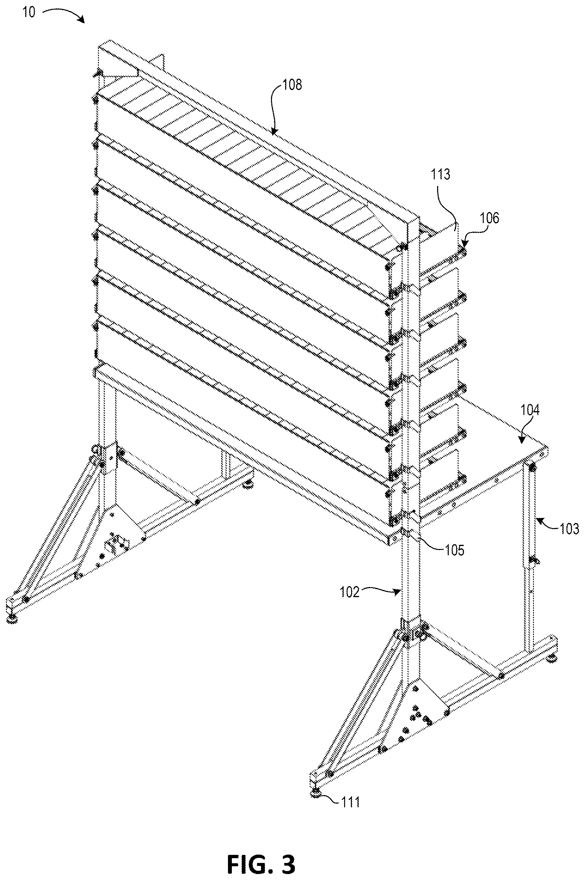 Patent US12137801 Figure 3 – Portable and foldable workstation apparatus